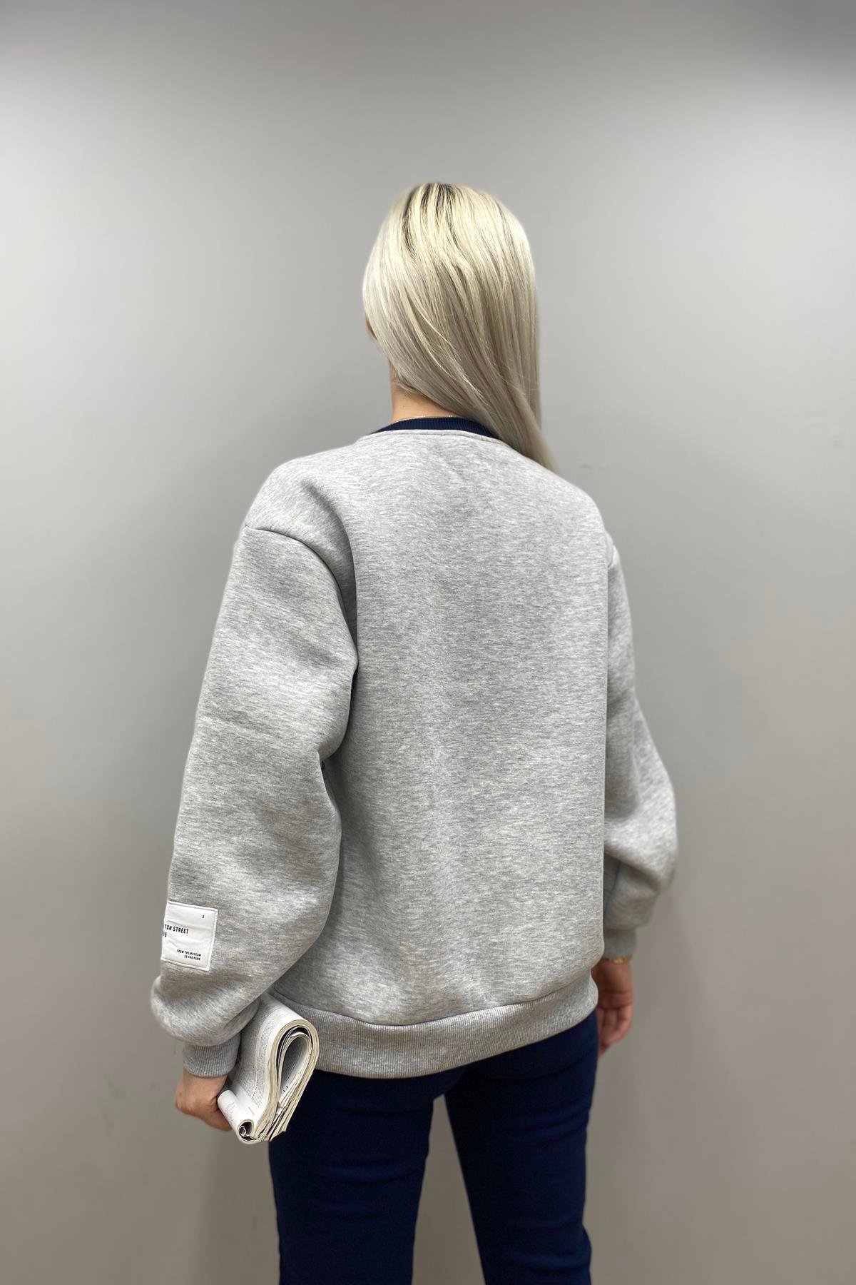 FERMUAR DETAYLI MATCHLİ SWEATSHIRT