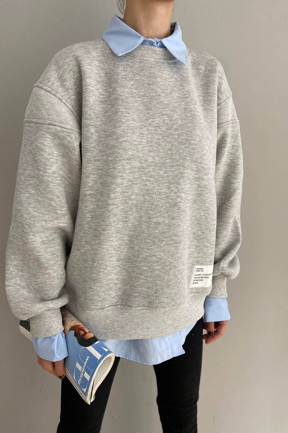 FERMUAR DETAYLI SWEAT