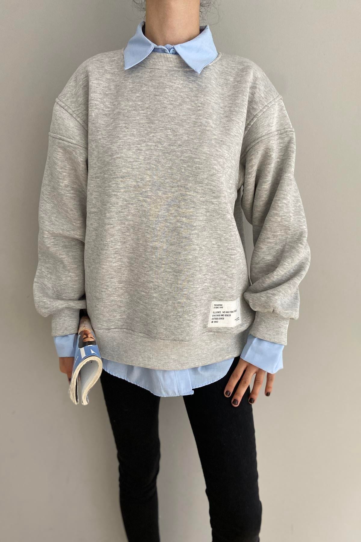 FERMUAR DETAYLI SWEAT