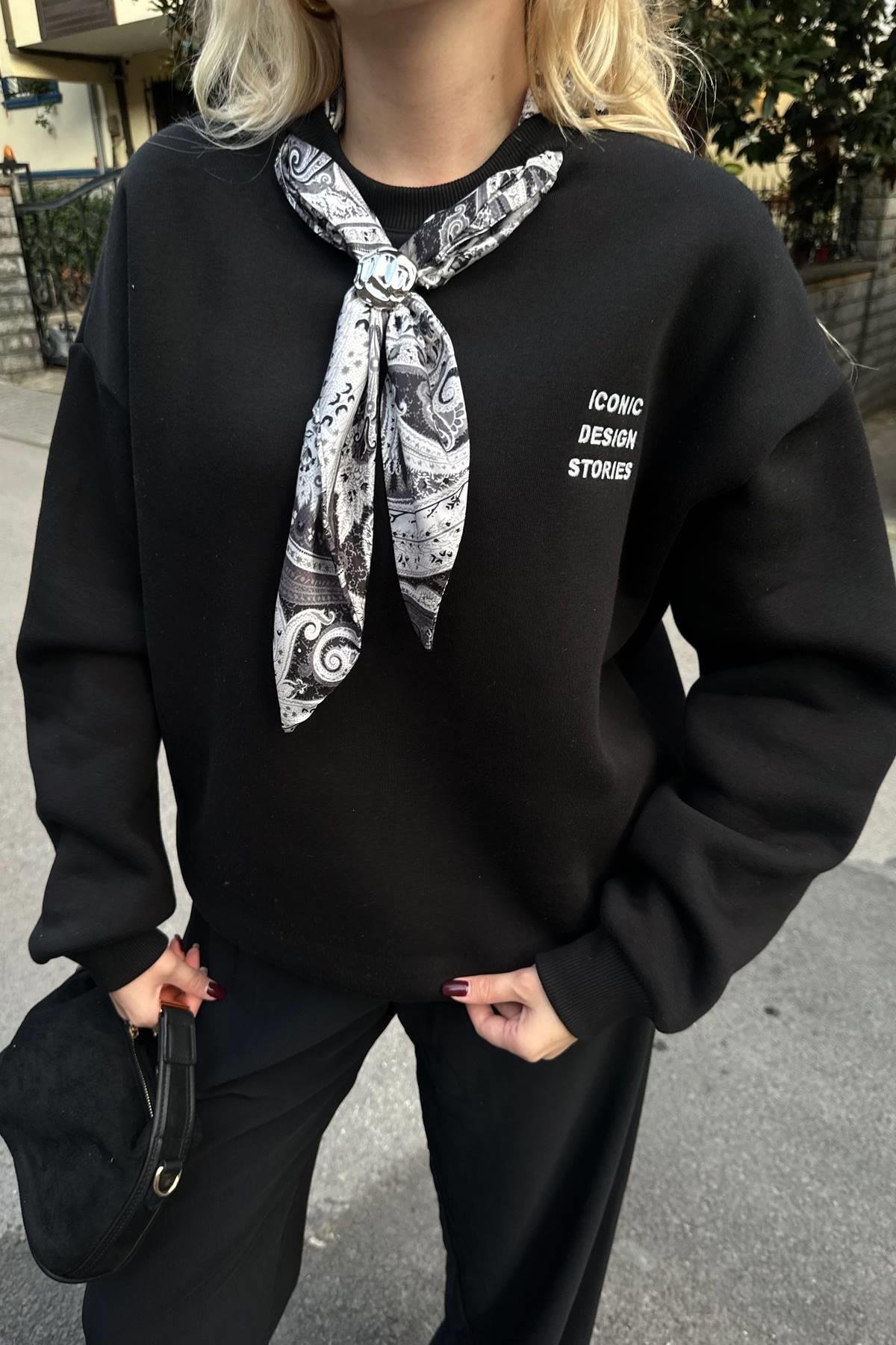 FULAR DETAYLI SWEATSHIRT