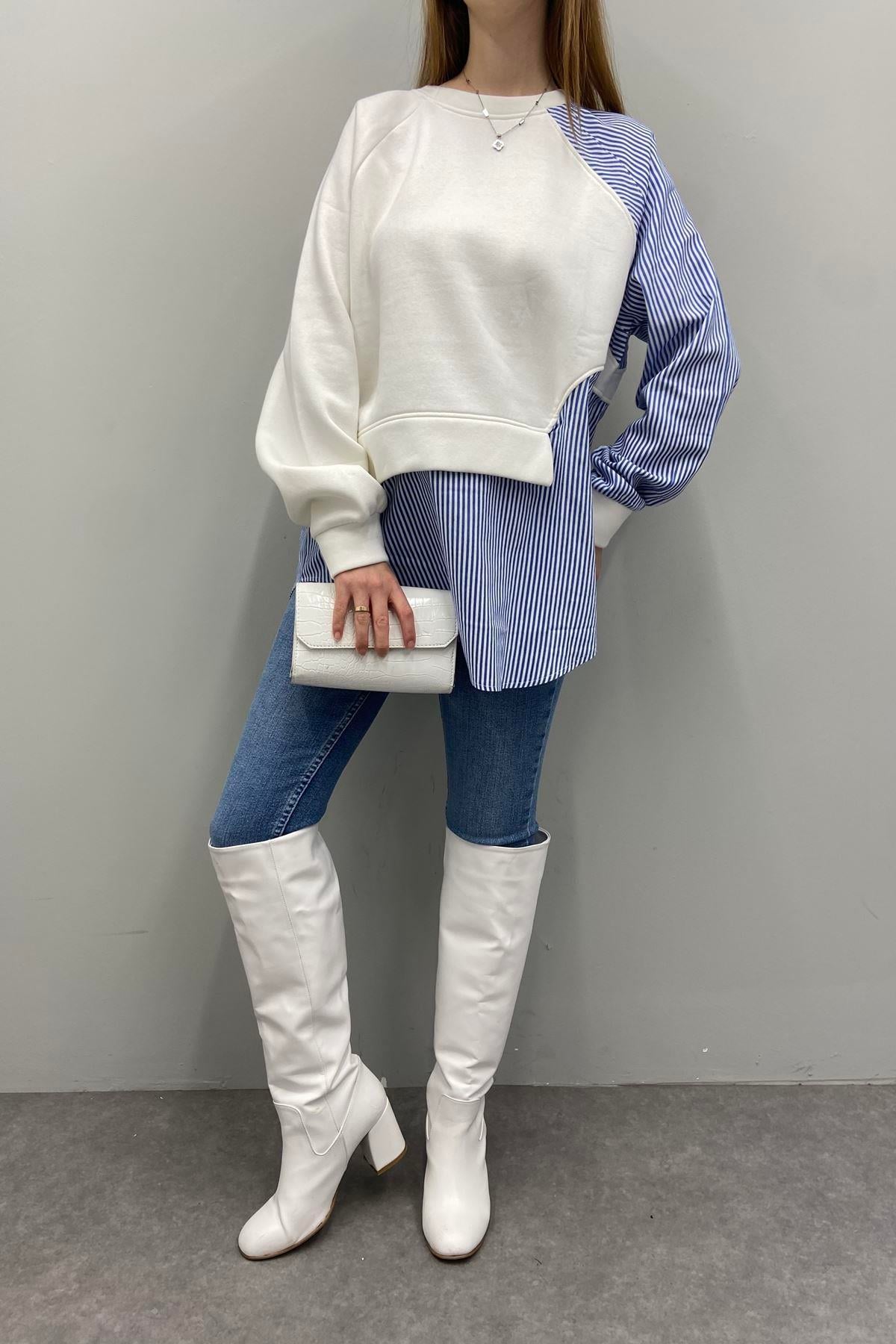 GÖMLEK GARNİLİ SWEATSHIRT