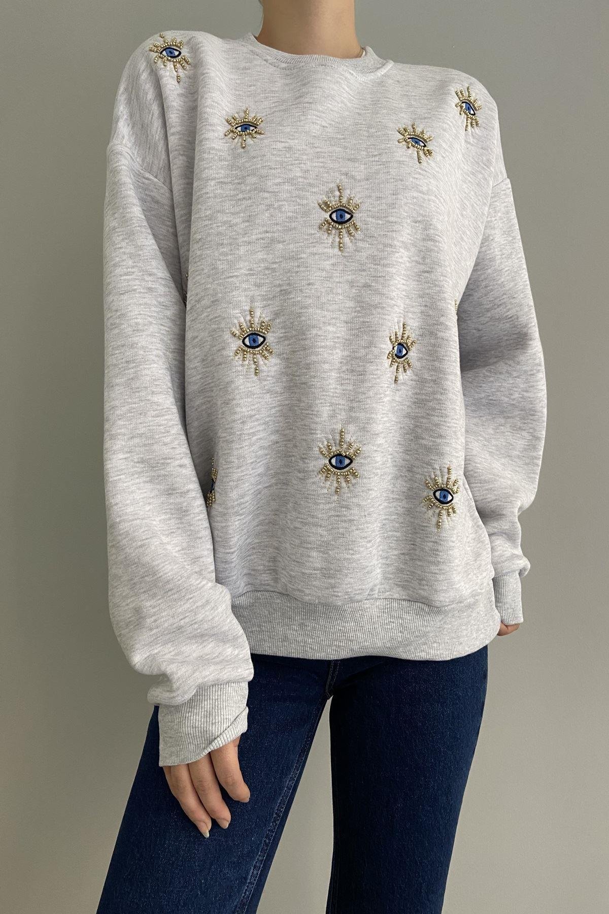 GÖZ NAKIŞLI SWEAT