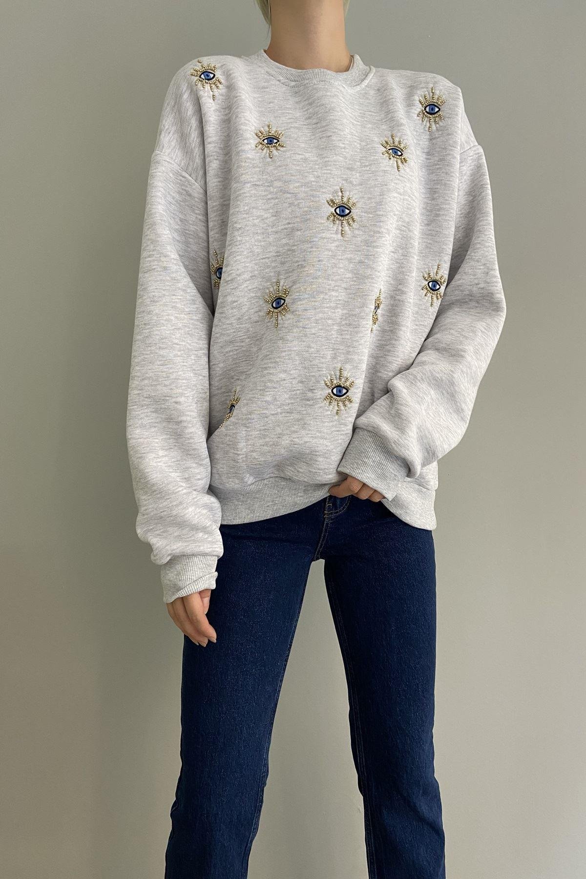 GÖZ NAKIŞLI SWEAT