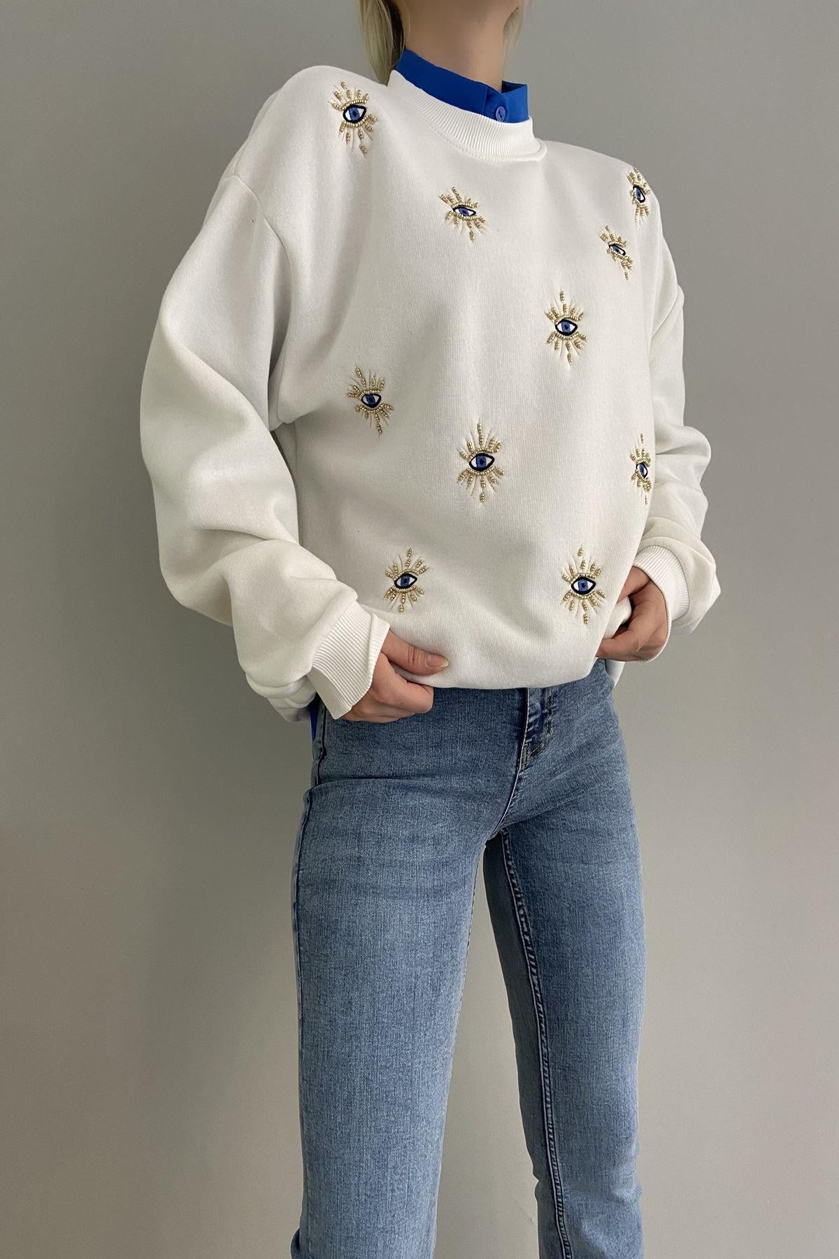 GÖZ NAKIŞLI SWEAT