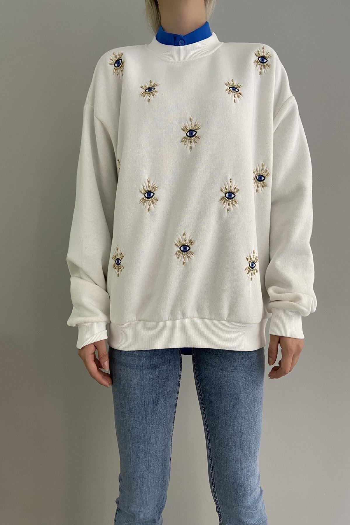 GÖZ NAKIŞLI SWEAT