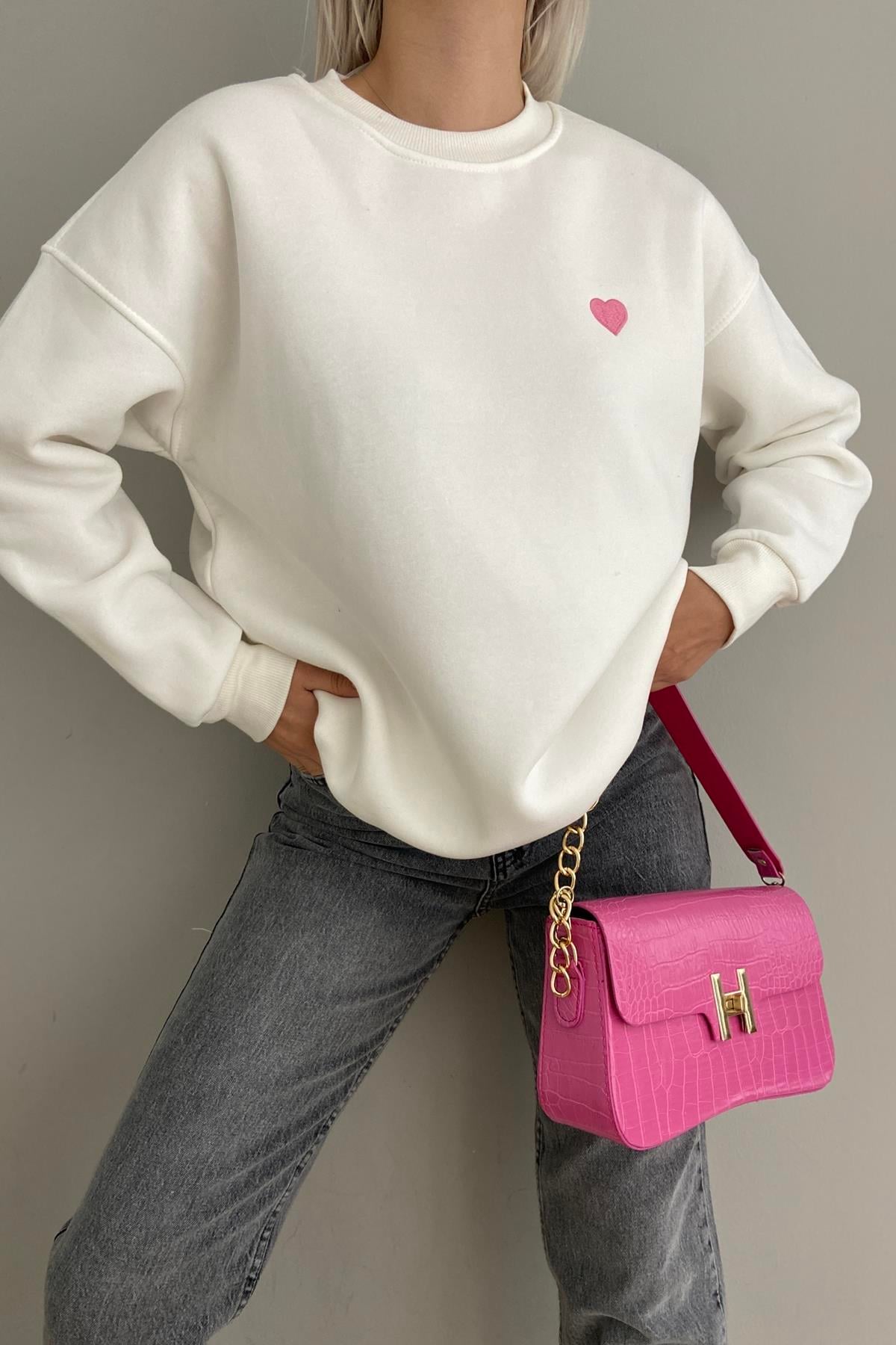KALP NAKIŞLI SWEATSHIRT
