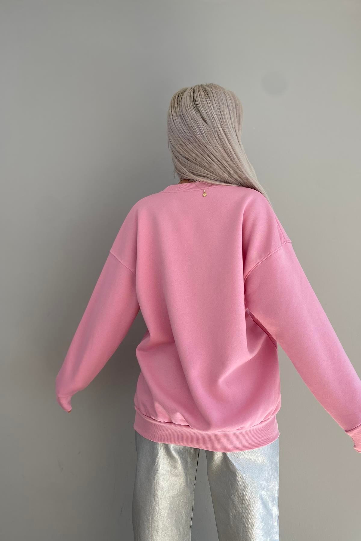 KALP NAKIŞLI SWEATSHIRT