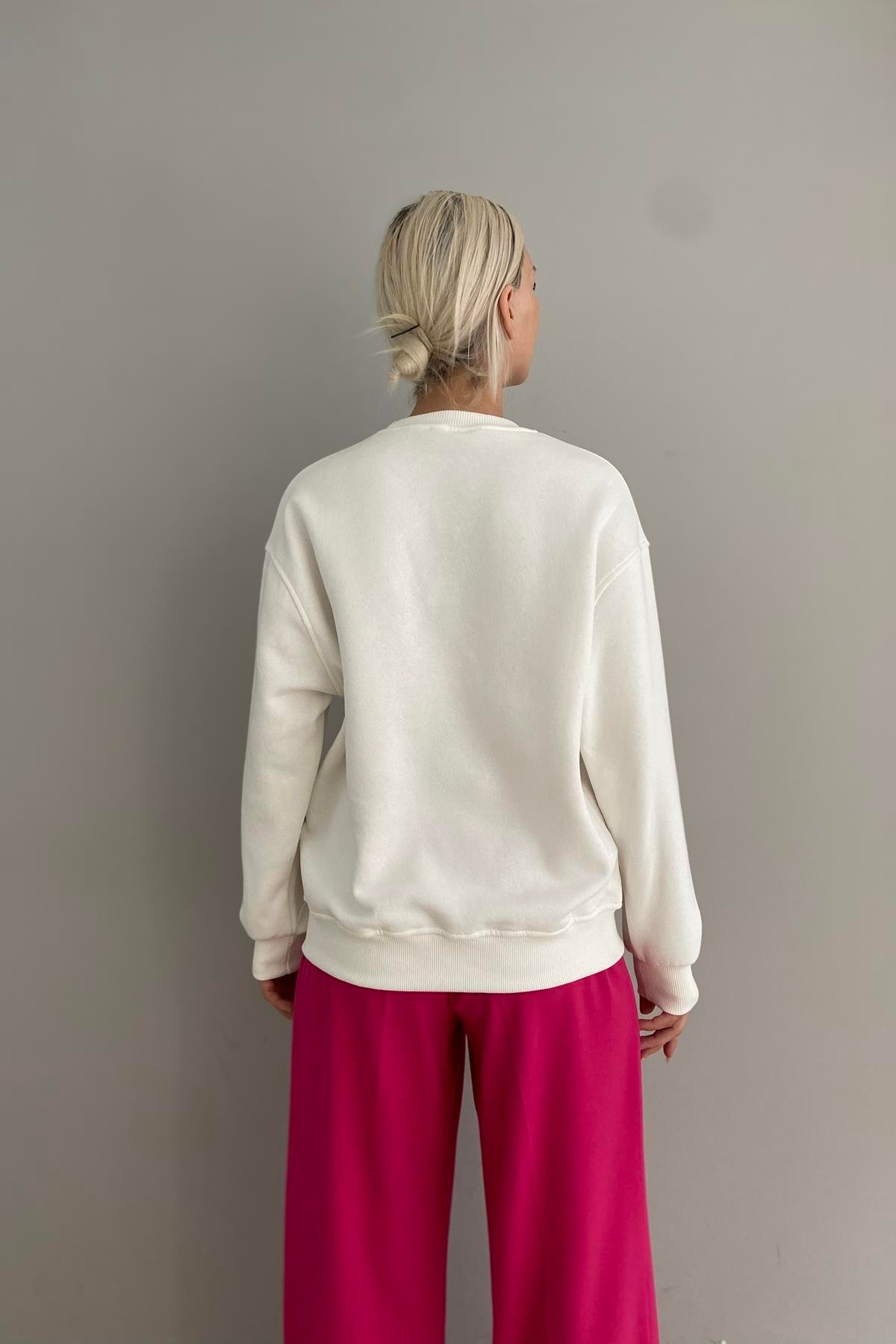 KAPLAN NAKIŞLI SWEATSHIRT
