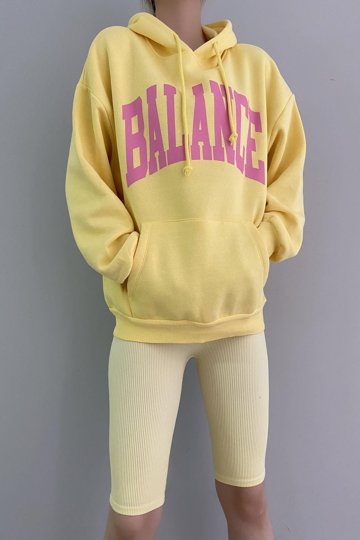 KAPŞONLU BASKILI SWEAT