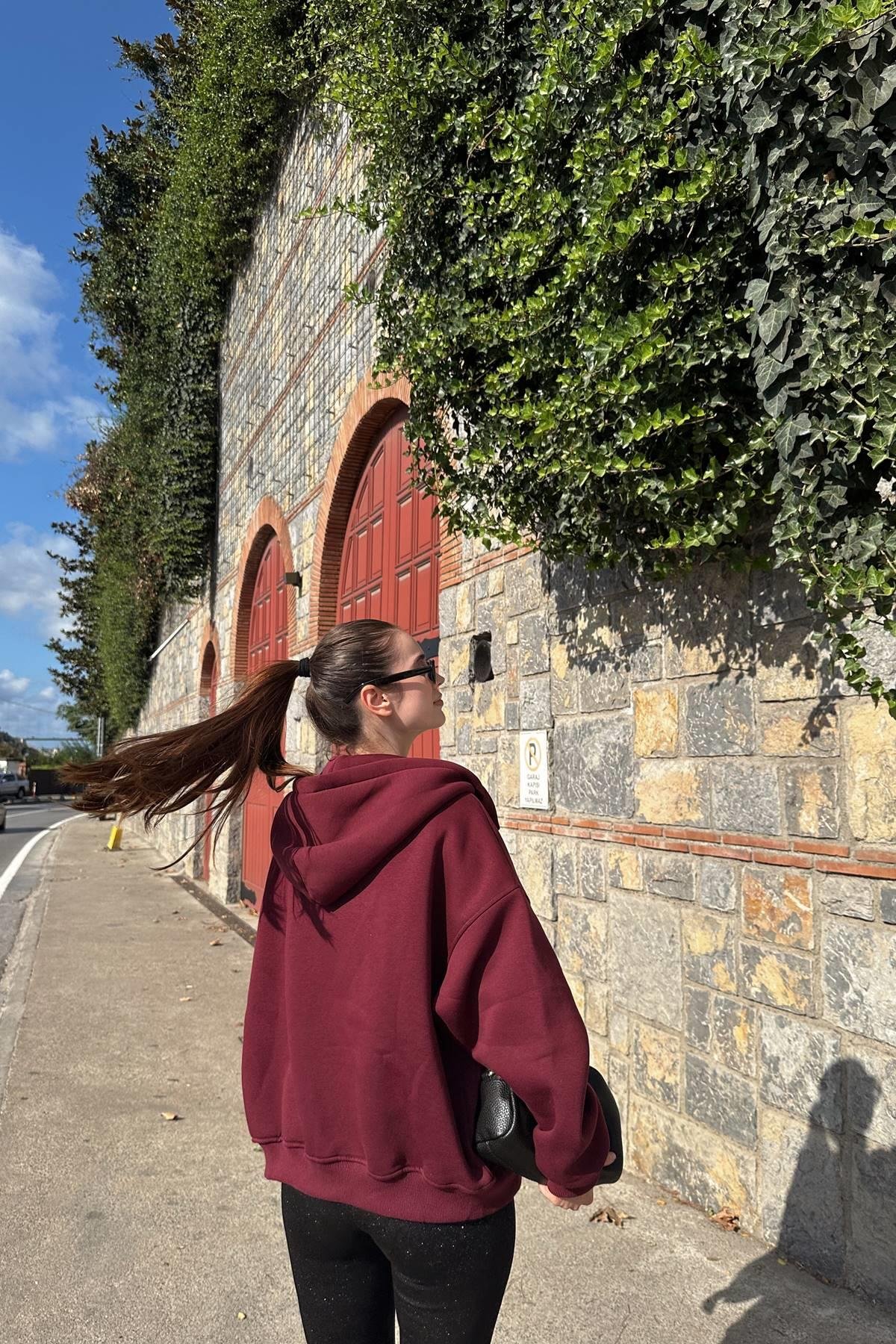 KAPŞONLU FERMUAR DETAY SWEATSHIRT