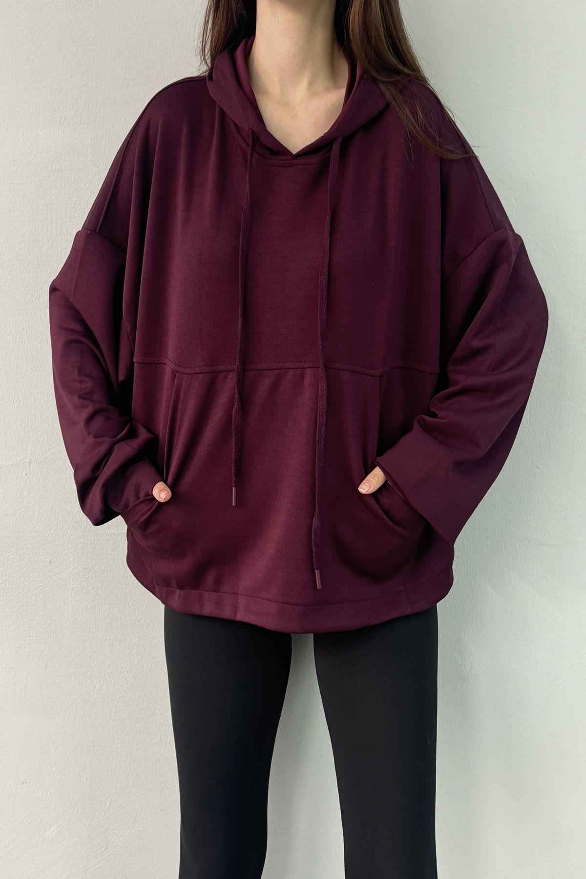 KAPŞONLU MODAL SWEATSHIRT