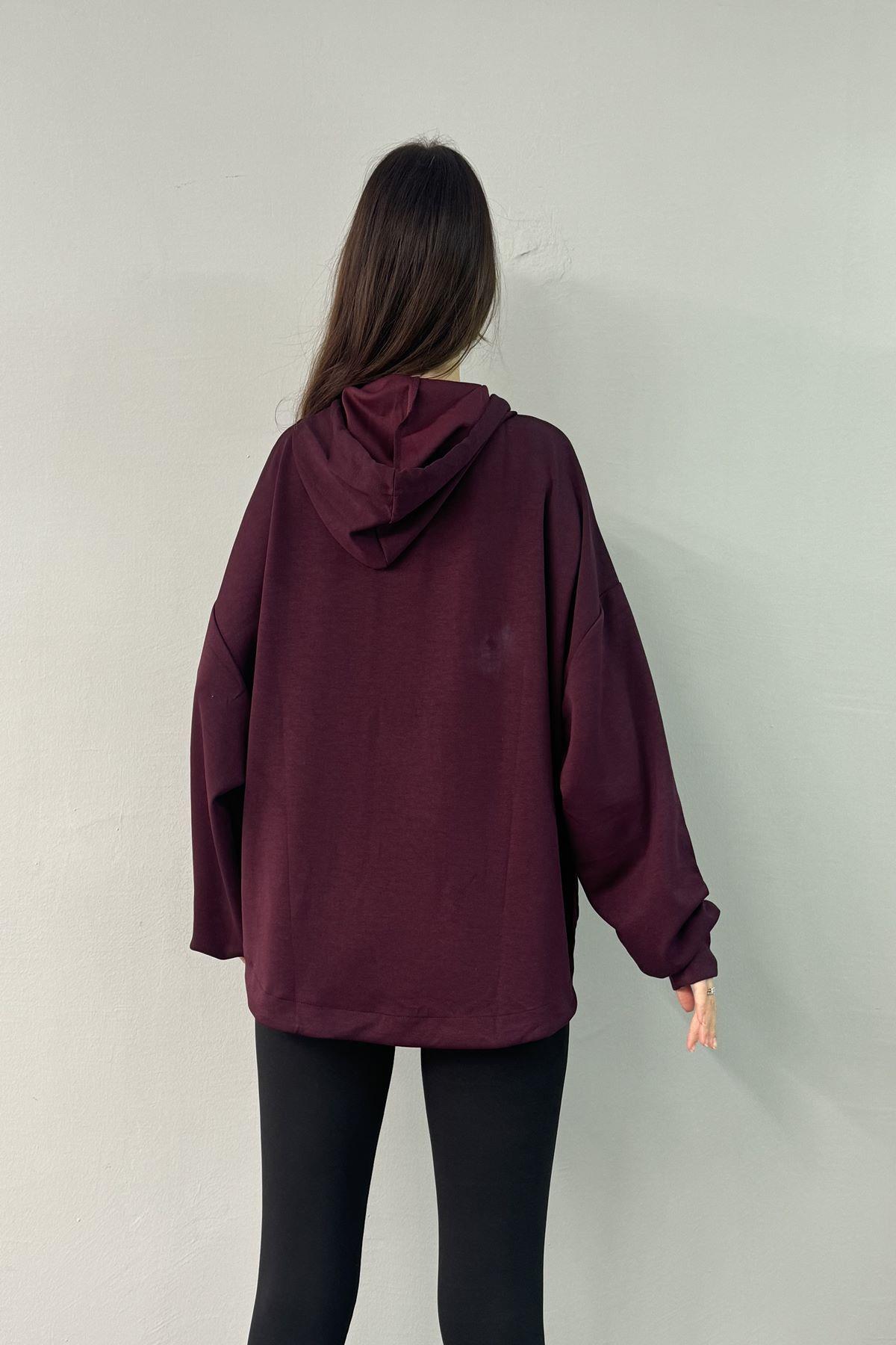 KAPŞONLU MODAL SWEATSHIRT