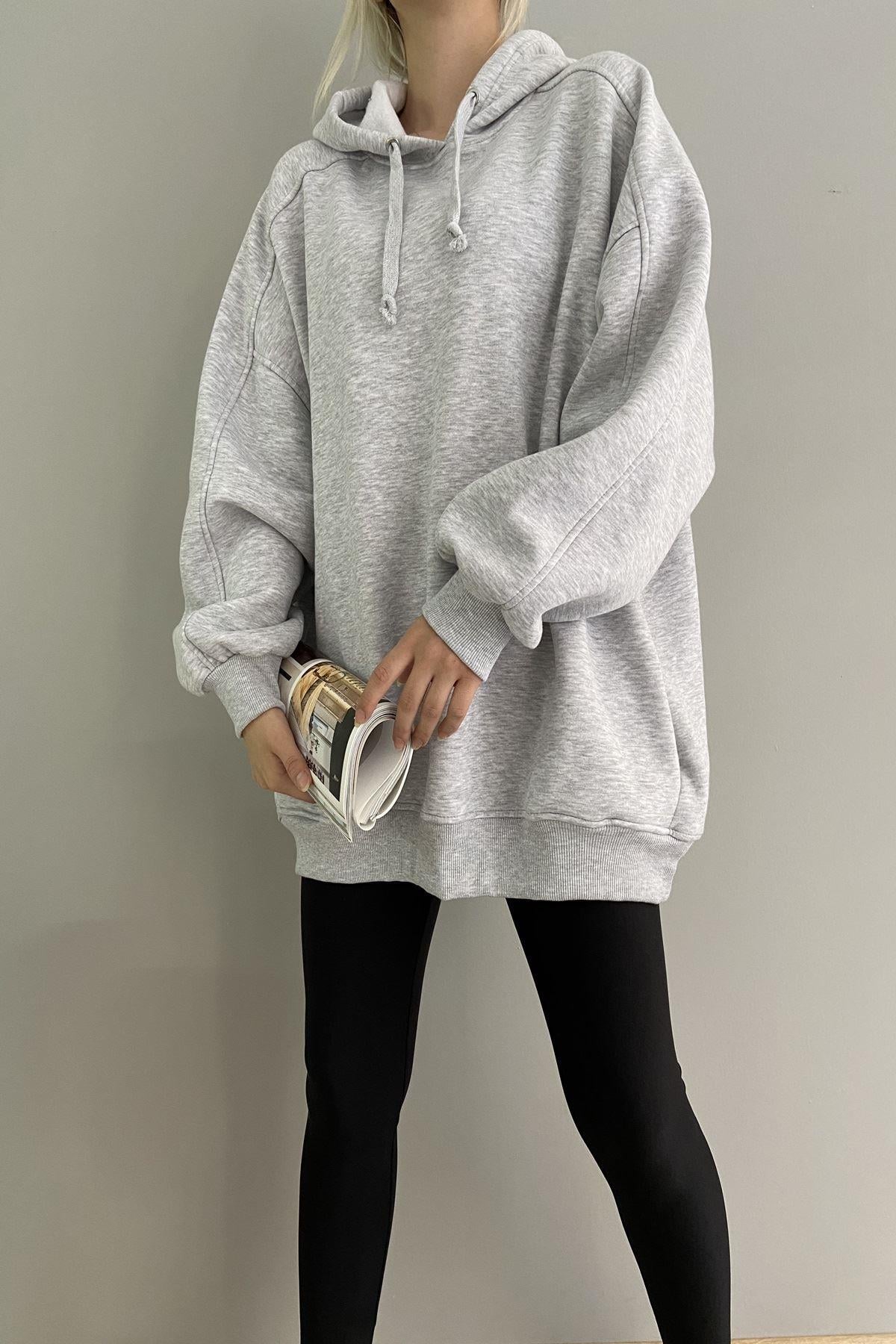 KAPŞONLU OVERSİZE SWEAT