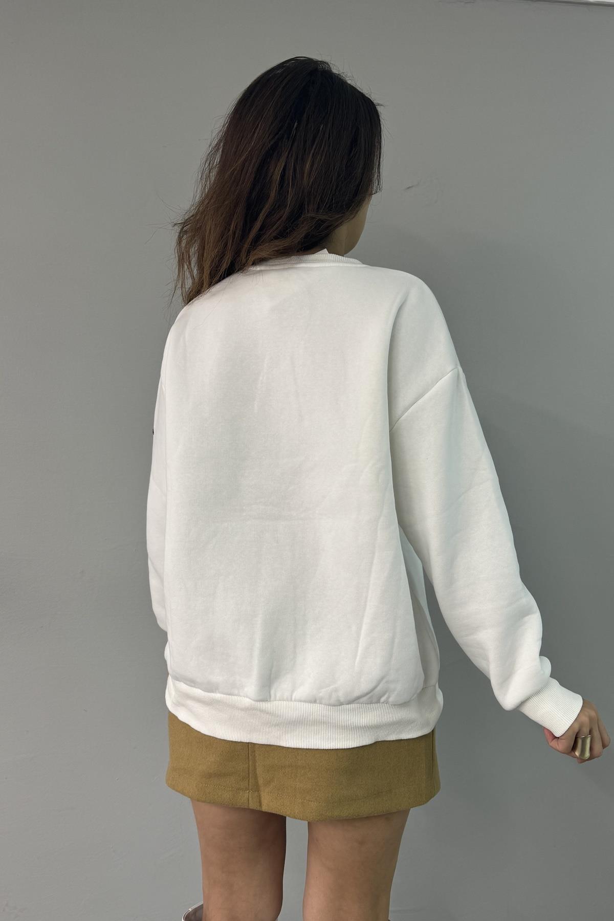 KELEBEK PULLU SWEATSHIRT