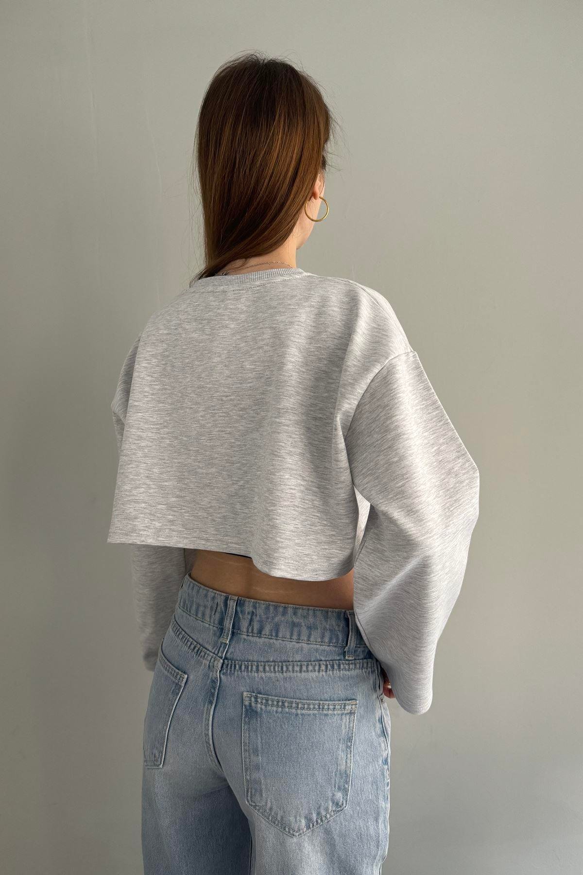 KUMAŞ GARNİLİ SWEATSHIRT