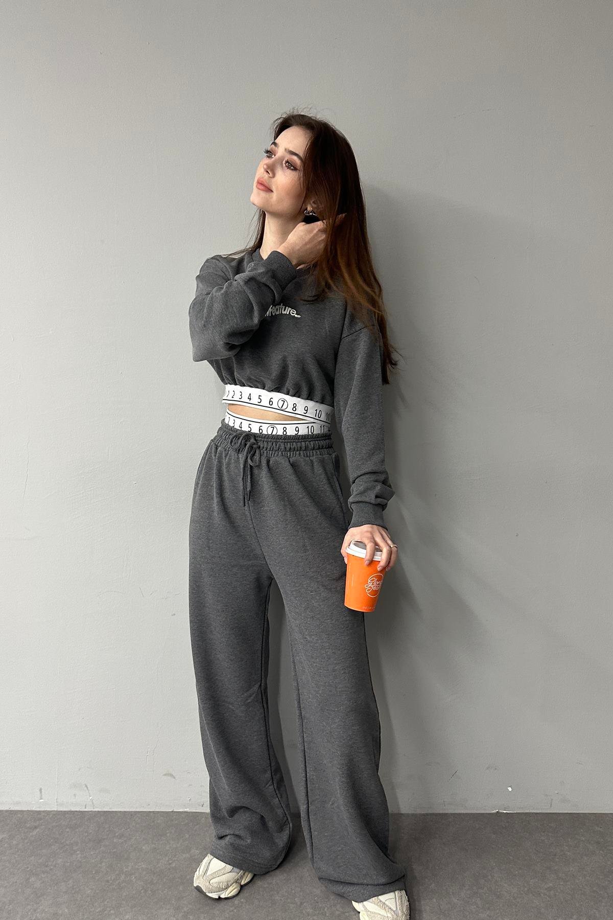 LASTİK DETAYLI SWEATSHIRT