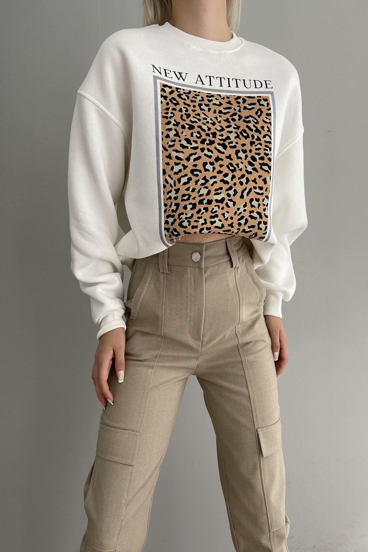 LEOPAR DESEN BASKILI SWEAT