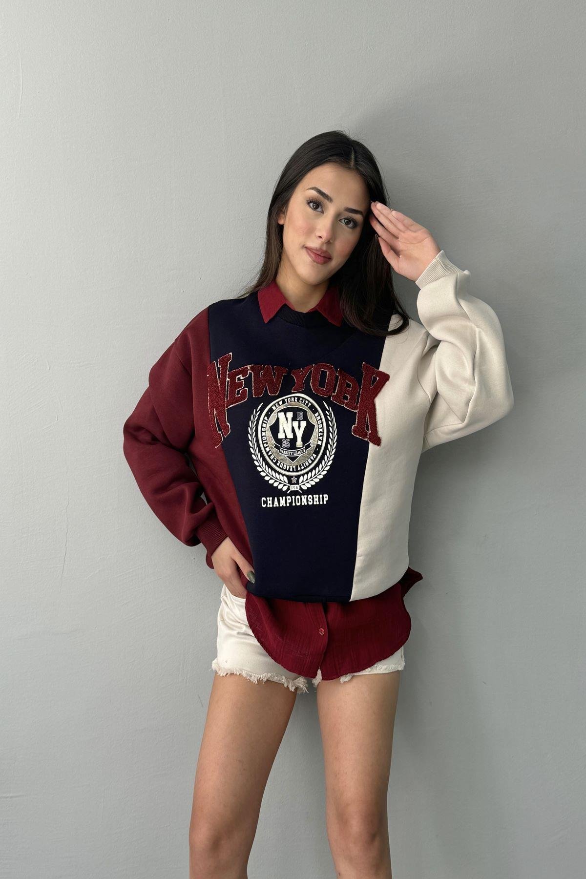 MATCH DETAYLI SWEATSHIRT