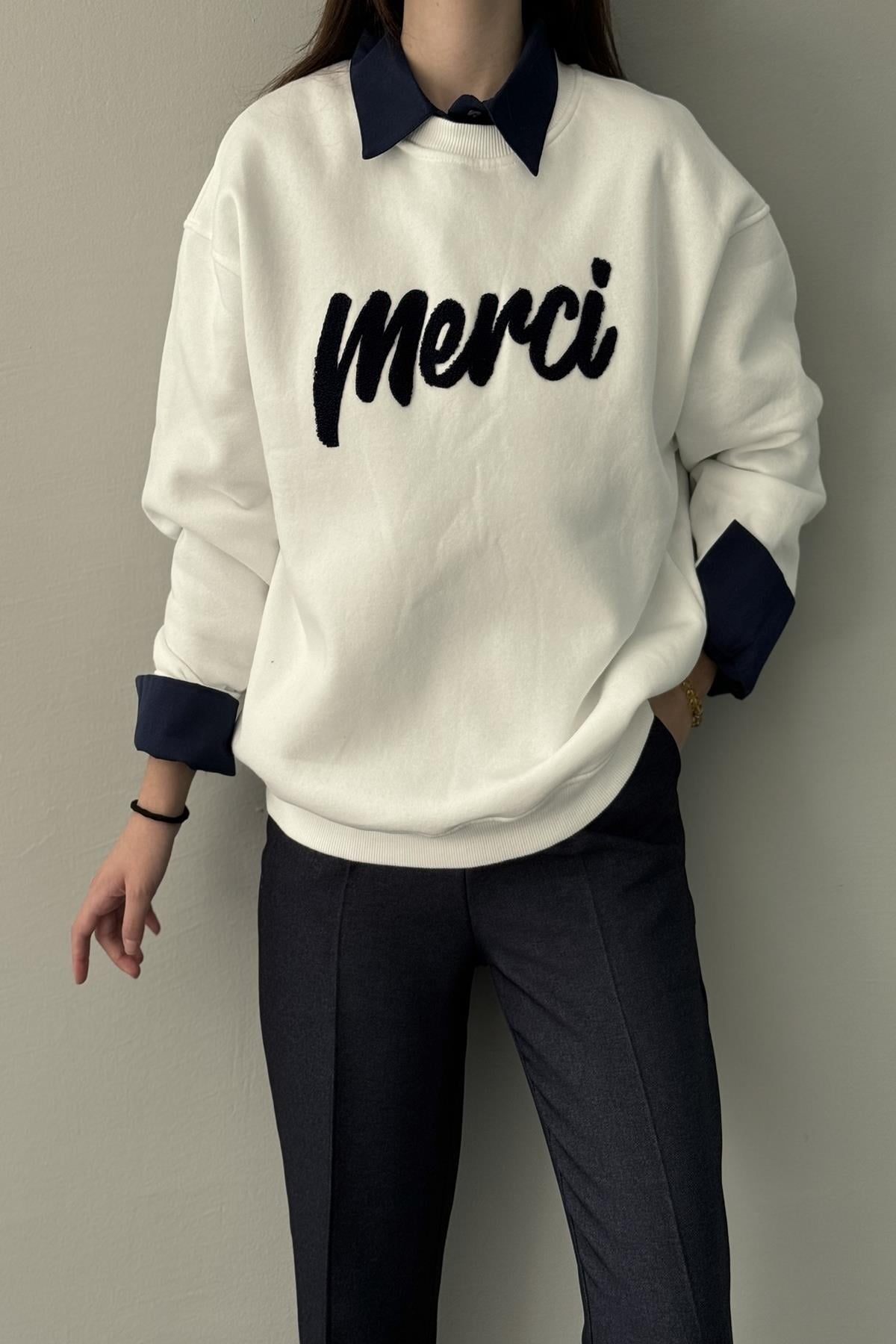 MERCİ NAKIŞ DETAY SWEAT