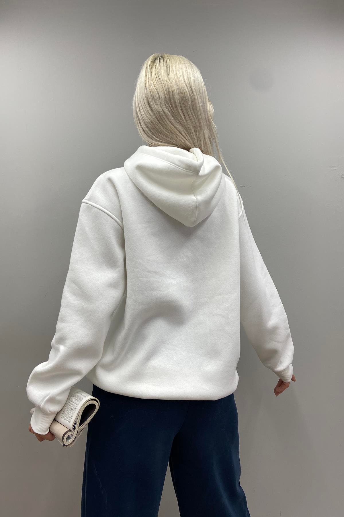 MONACO BASKI KAPŞONLU SWEATSHIRT