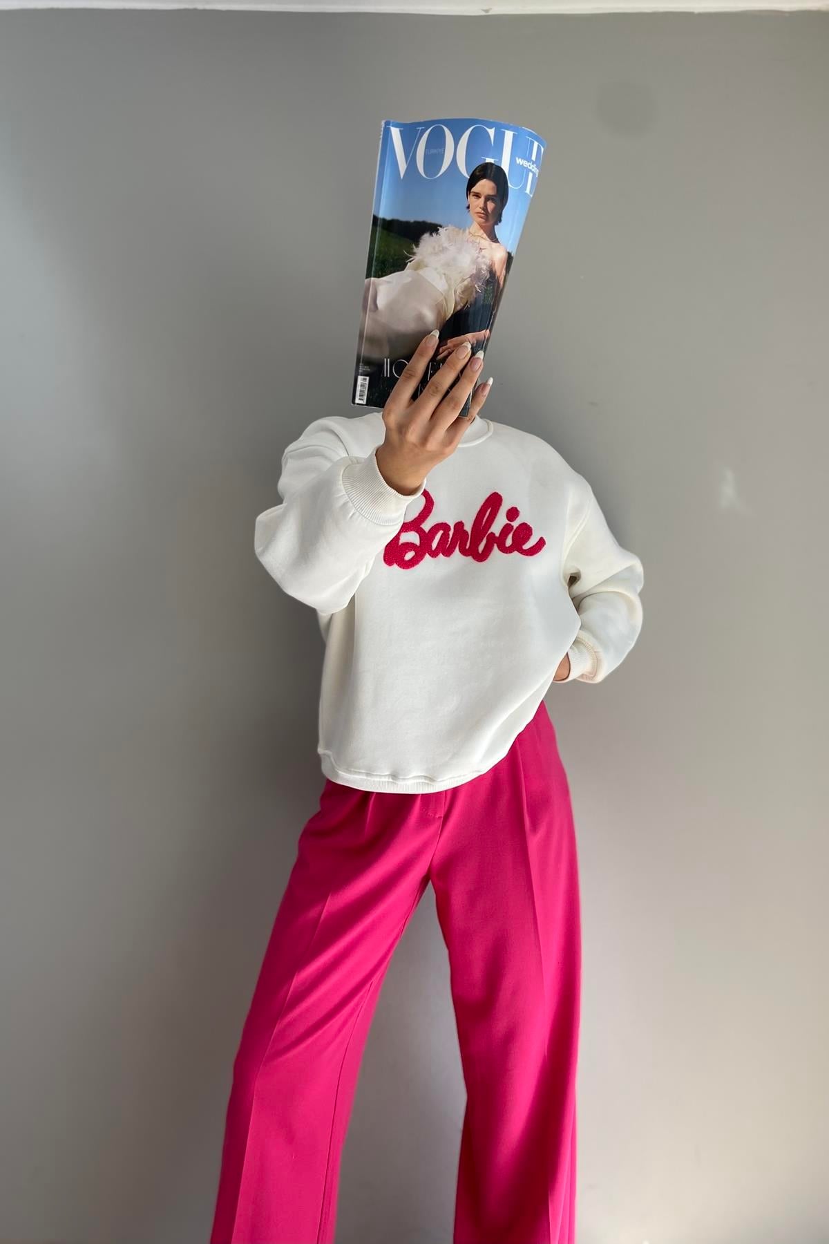 NAKIŞ DETAY SWEATSHIRT