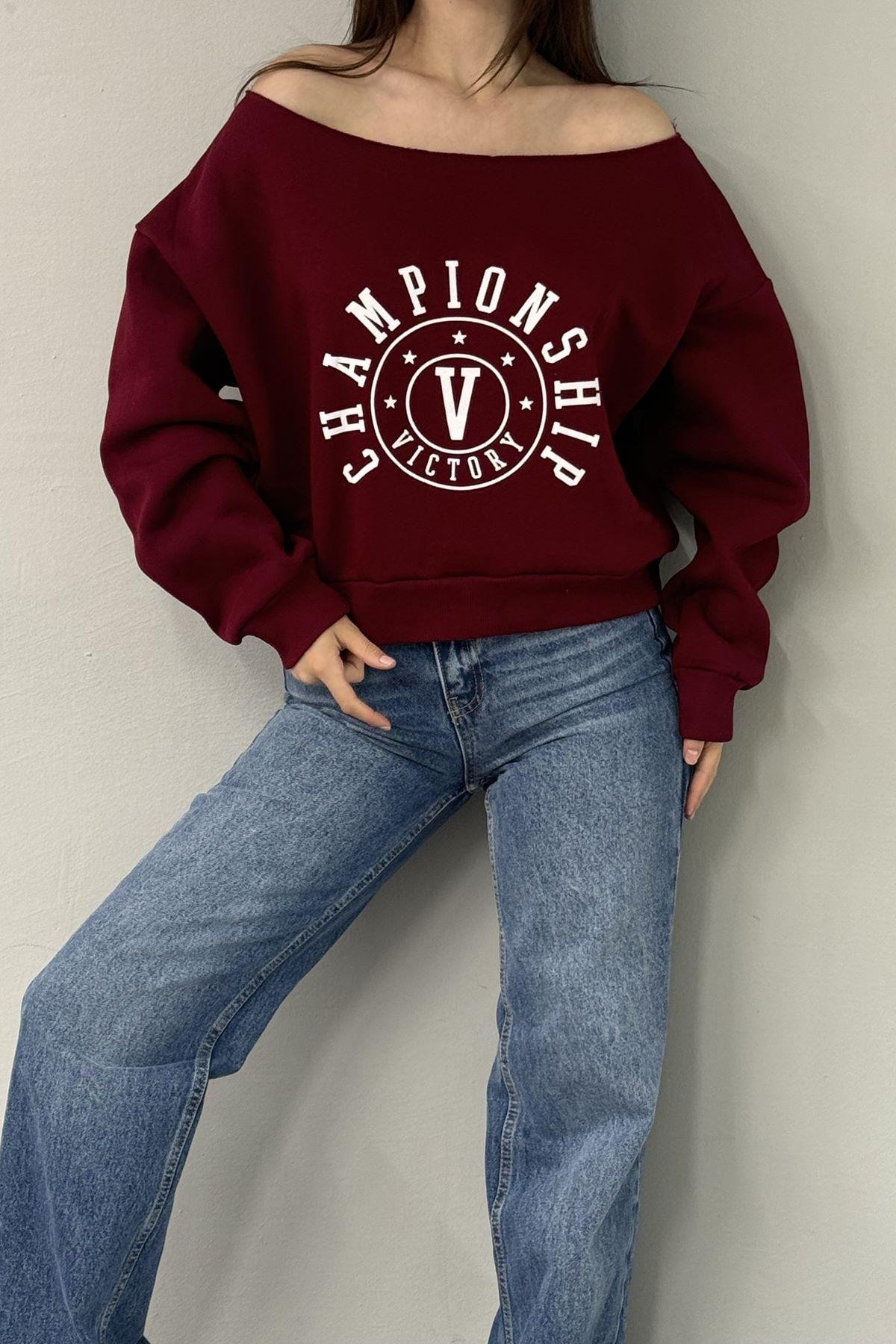 NAKIŞ DETAY SWEATSHIRT