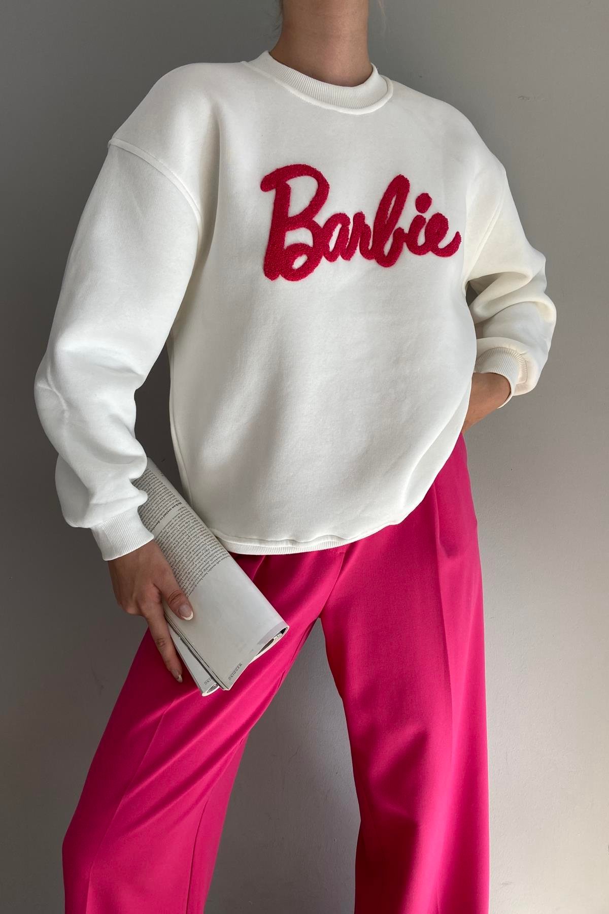 NAKIŞ DETAY SWEATSHIRT