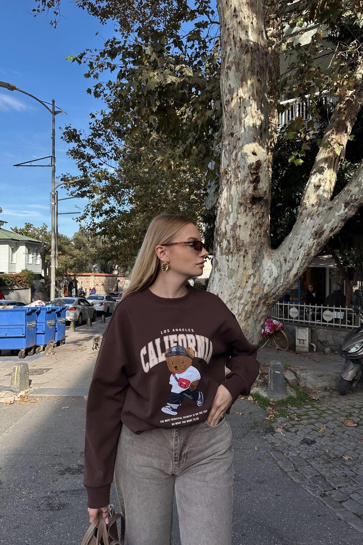 NAKIŞ DETAY SWEATSHIRT