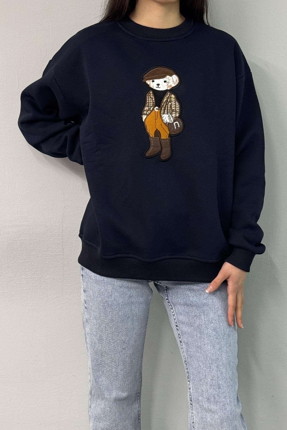 NAKIŞ DETAYLI SWEATSHIRT