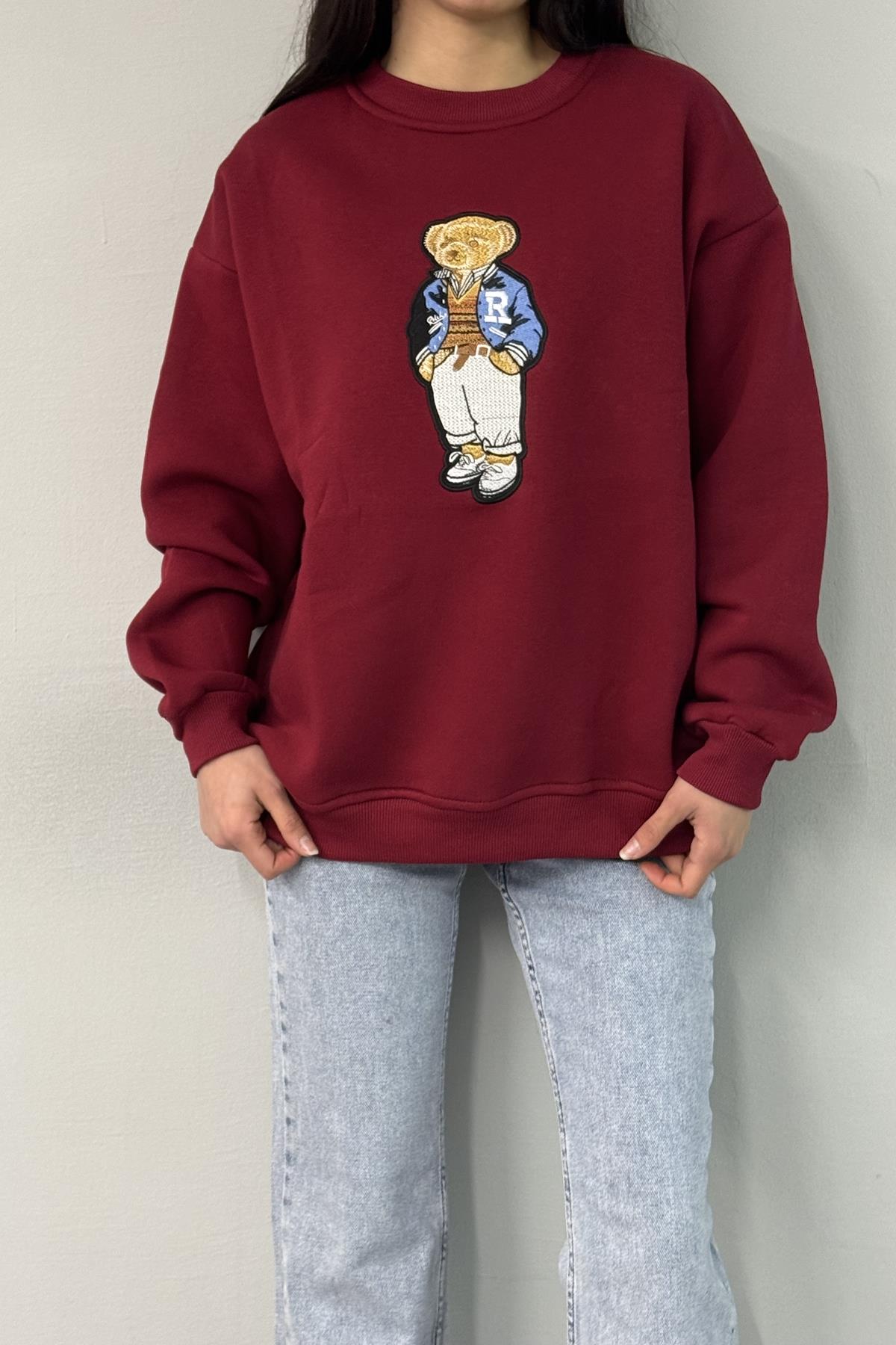 NAKIŞ DETAYLI SWEATSHIRT