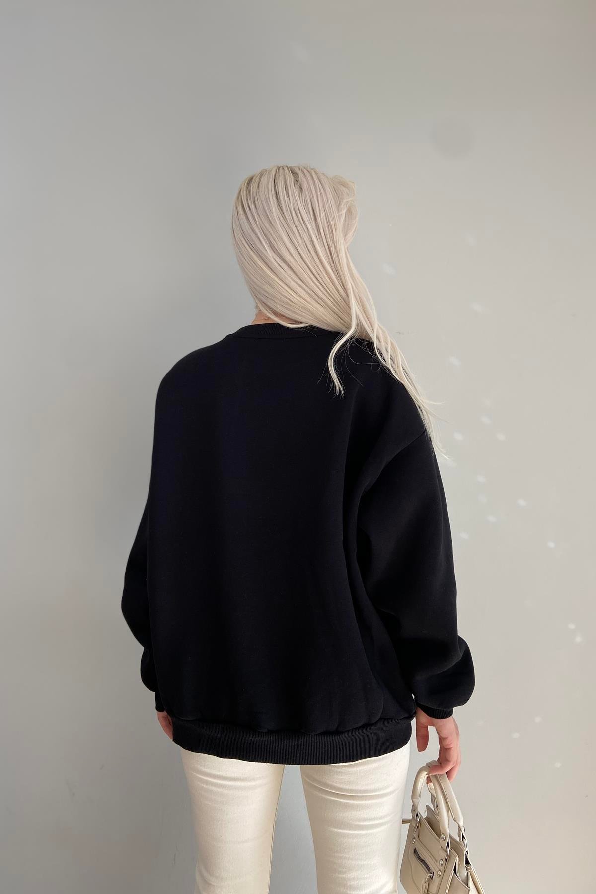 NAKIŞ DETAYLI SWEATSHIRT