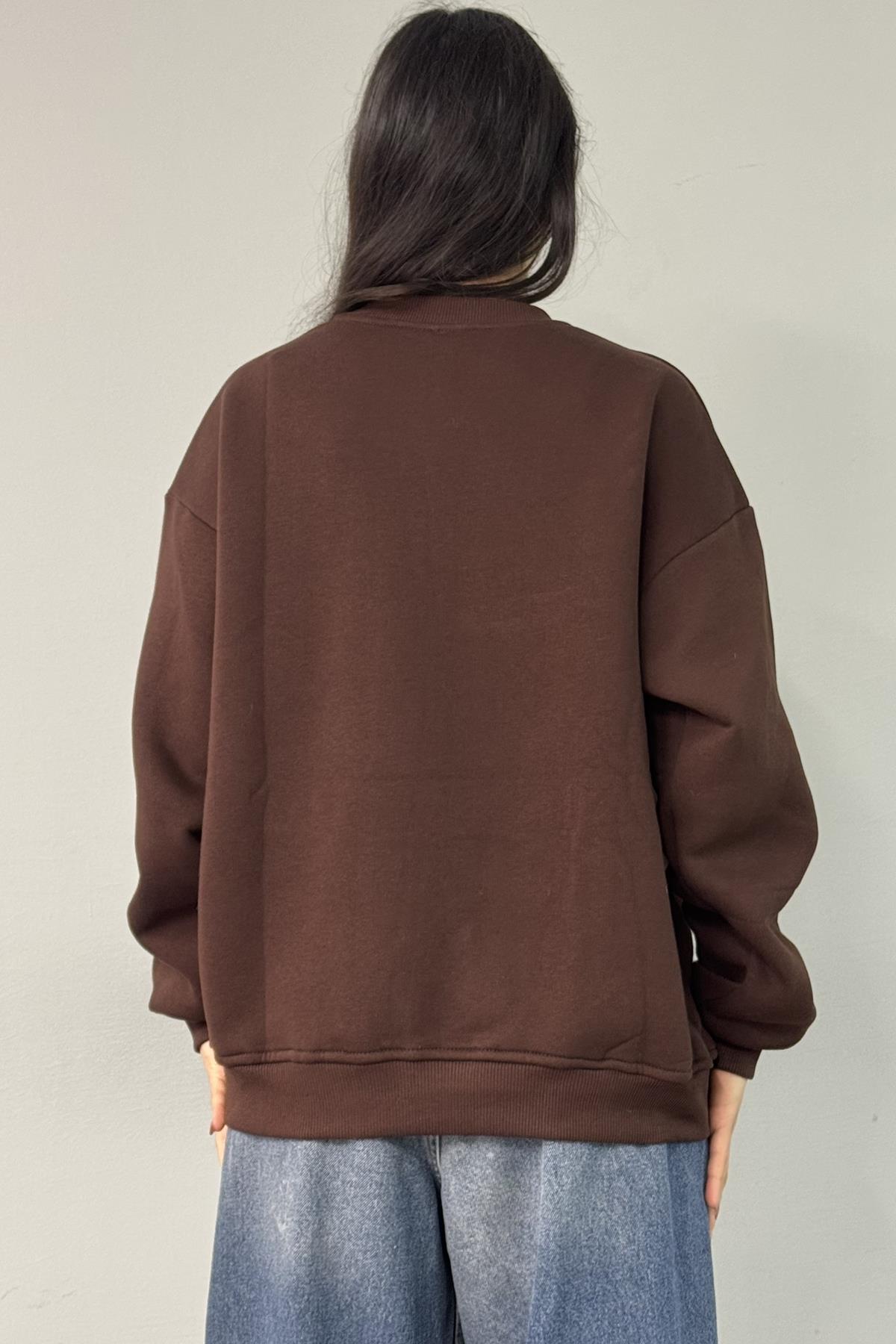 NAKIŞ DETAYLI SWEATSHIRT