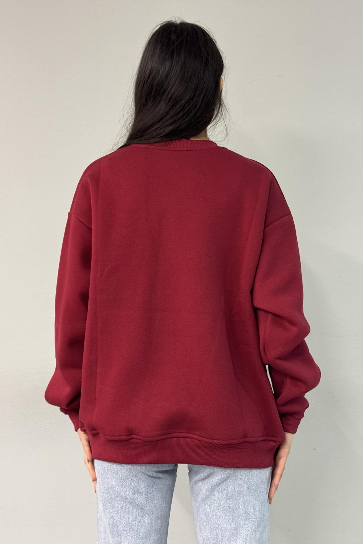 NAKIŞ DETAYLI SWEATSHIRT