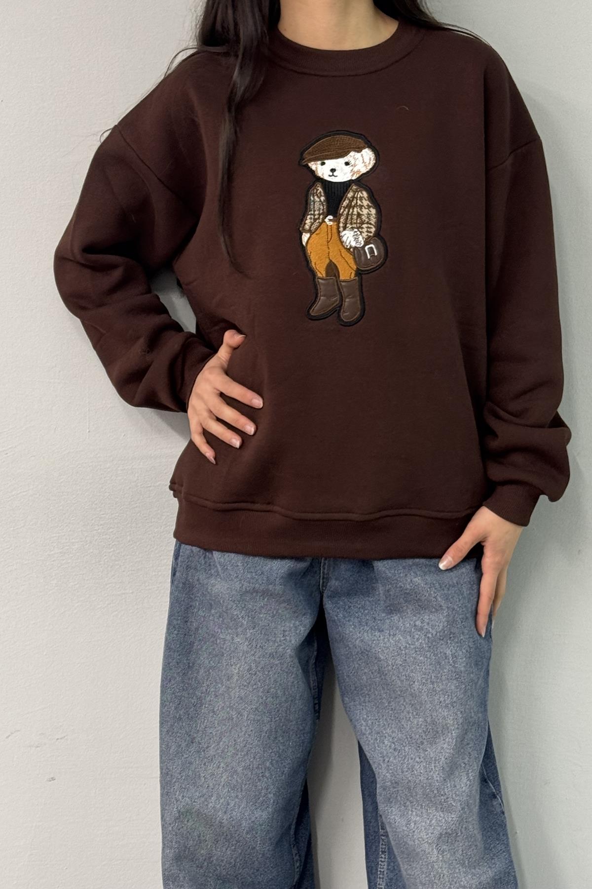 NAKIŞ DETAYLI SWEATSHIRT