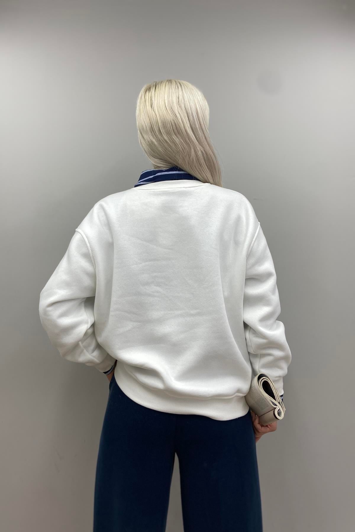 NAKIŞ DETAYLI SWEATSHIRT