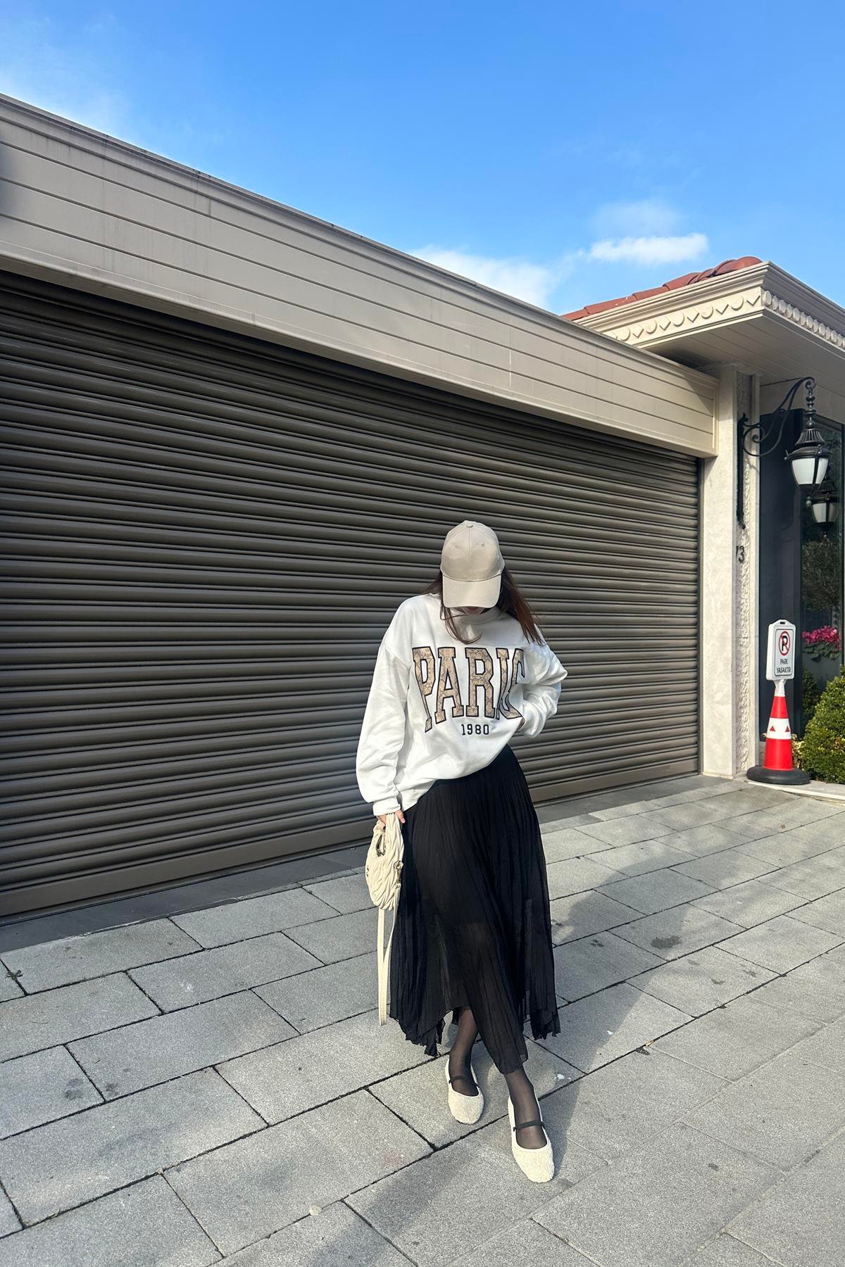 NAKIŞ DETAYLI SWEATSHIRT