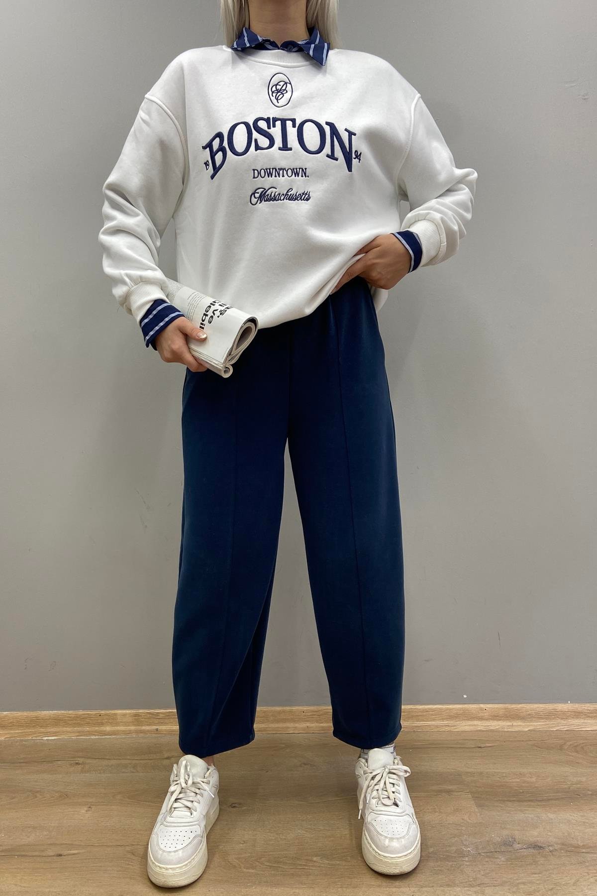 NAKIŞ DETAYLI SWEATSHIRT