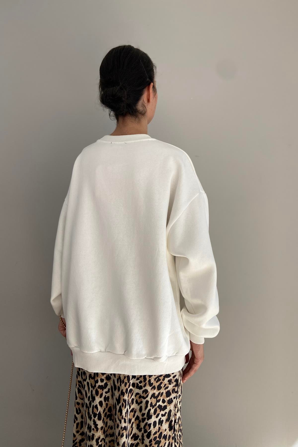 NAKIŞ DETAYLI SWEATSHIRT