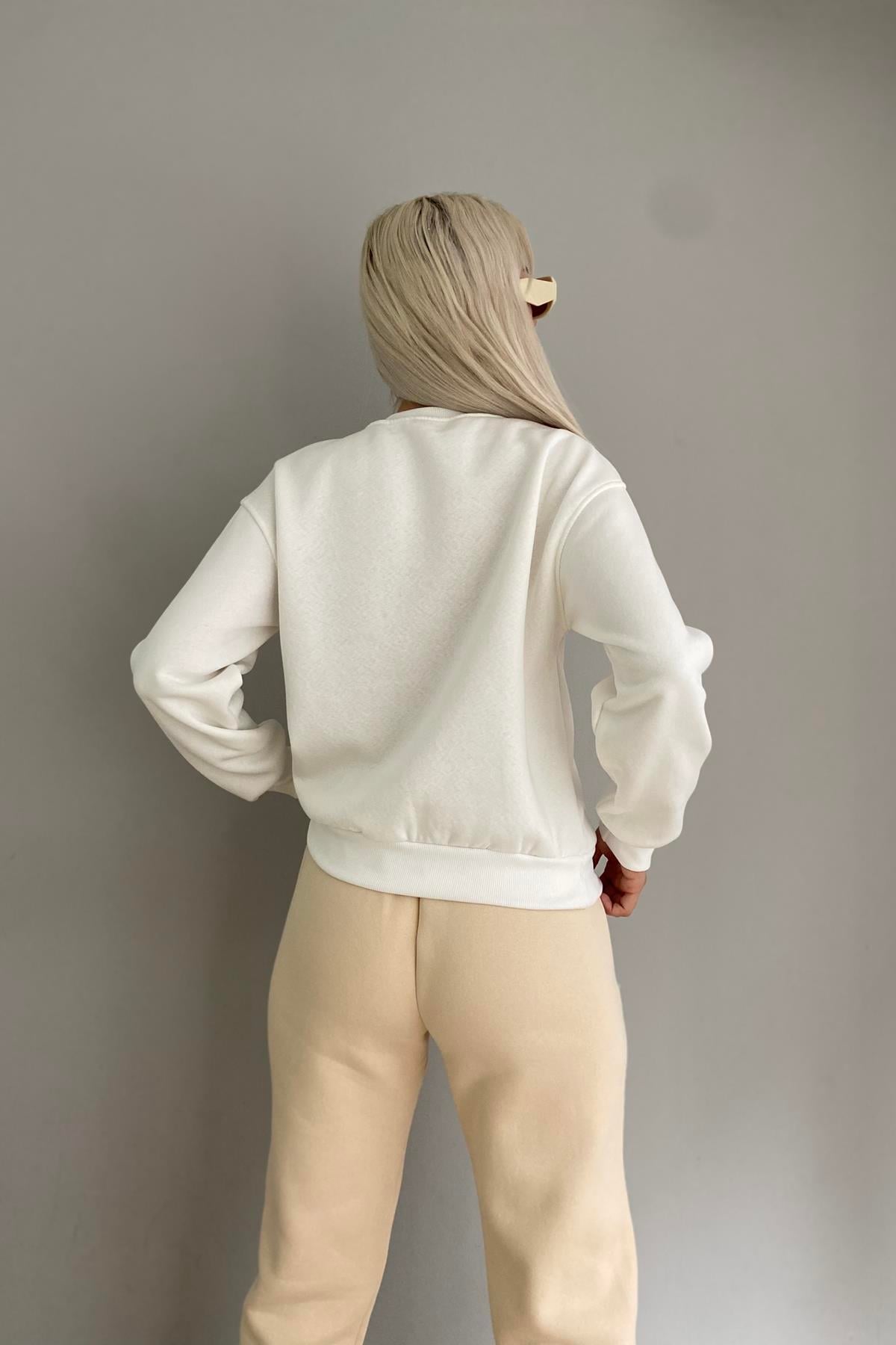 NAKIŞ DETAYLI SWEATSHIRT