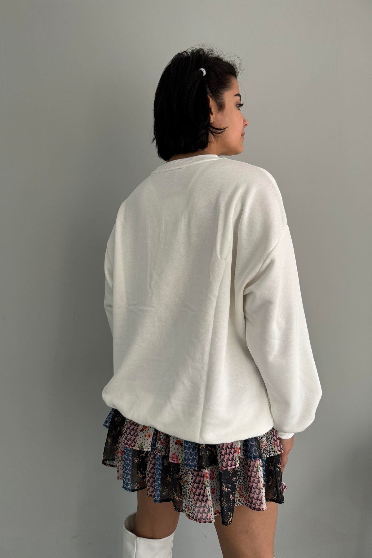 NAKIŞ DETAYLI SWEATSHIRT
