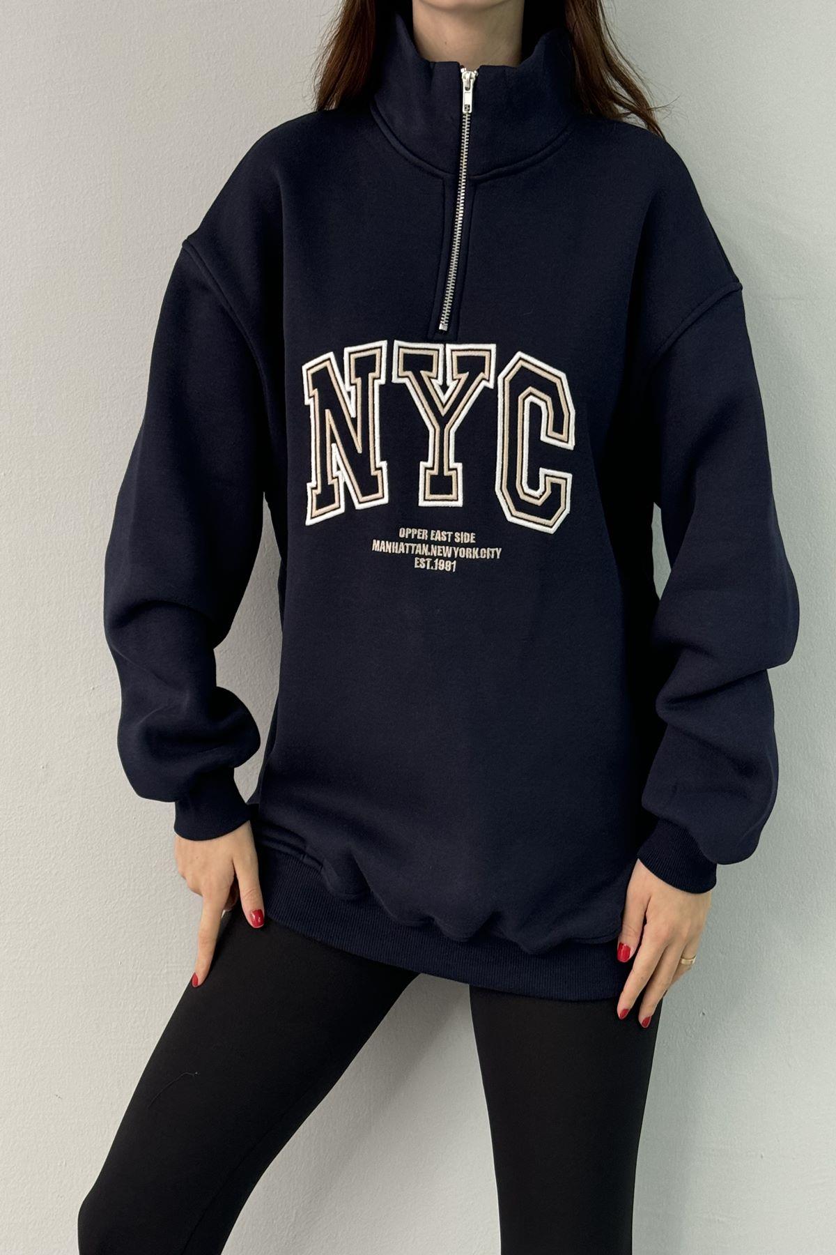 NYC NAKIŞ DETAY SWEATSHIRT