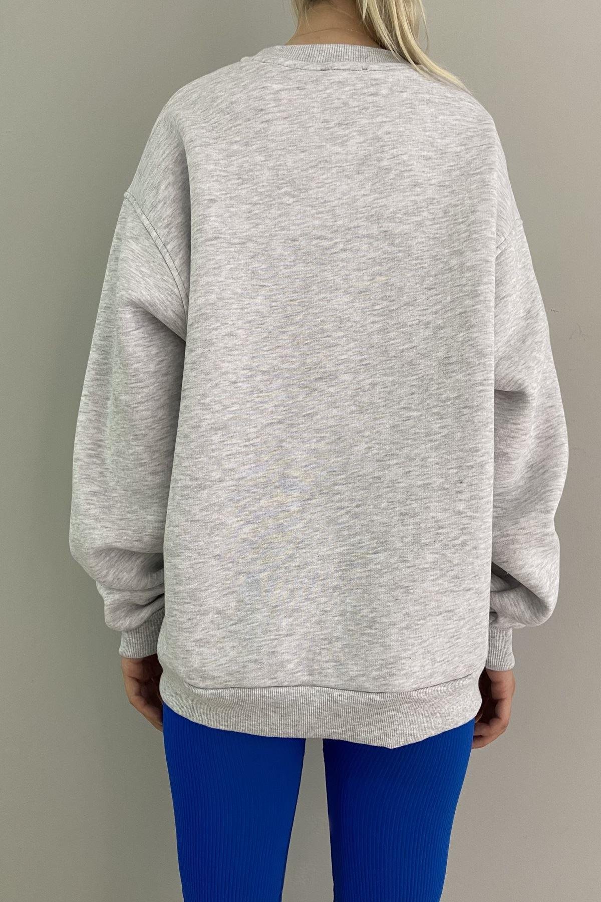 ÖNÜ USA NAKIŞLI OVERSİZE SWEAT
