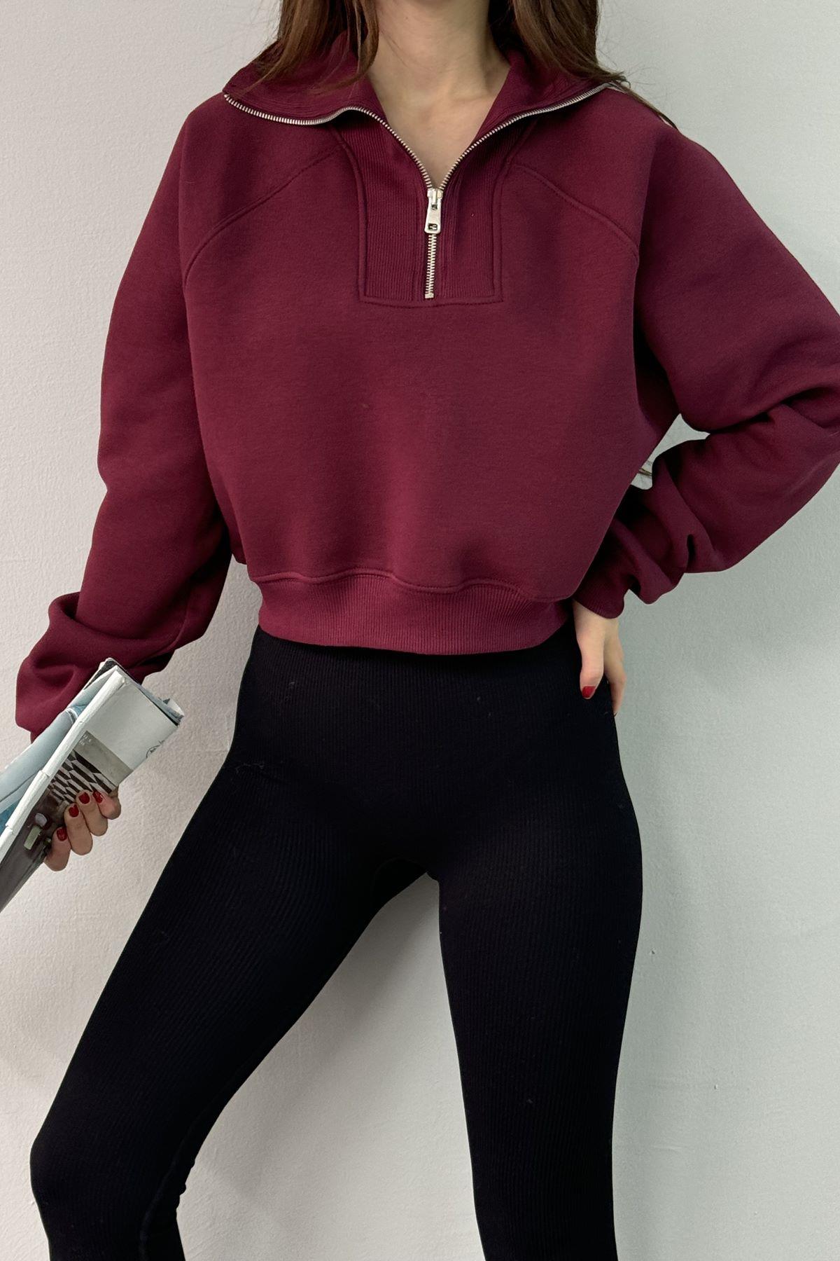 PATI FERMUARLI CROP SWEATSHIRT