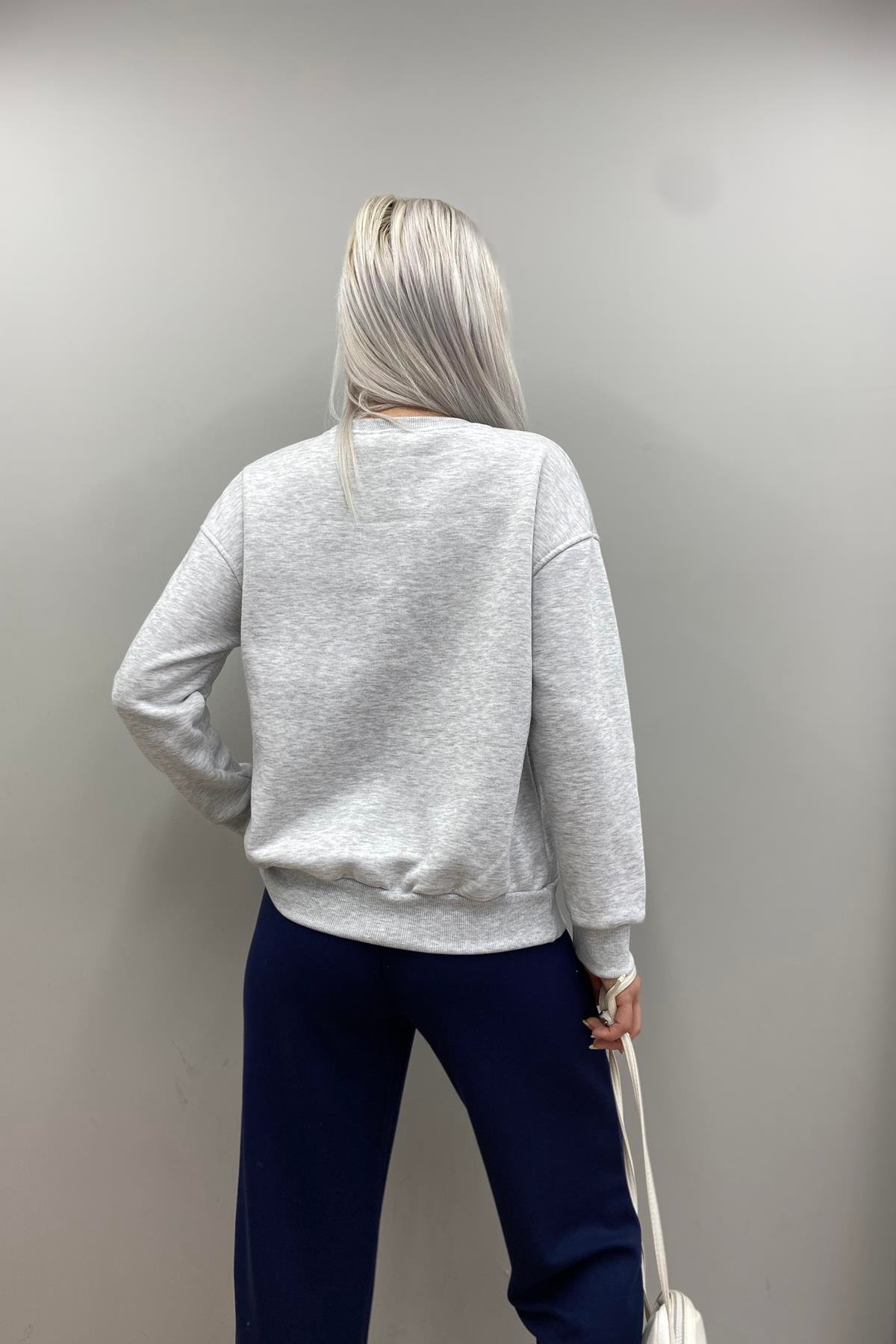 R NAKIŞ DETAY SWEATSHIRT