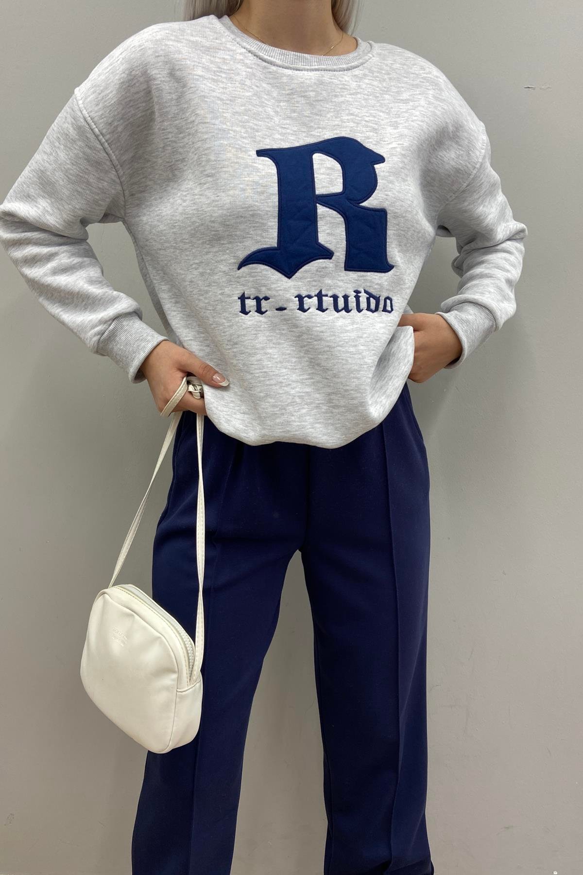 R NAKIŞ DETAY SWEATSHIRT
