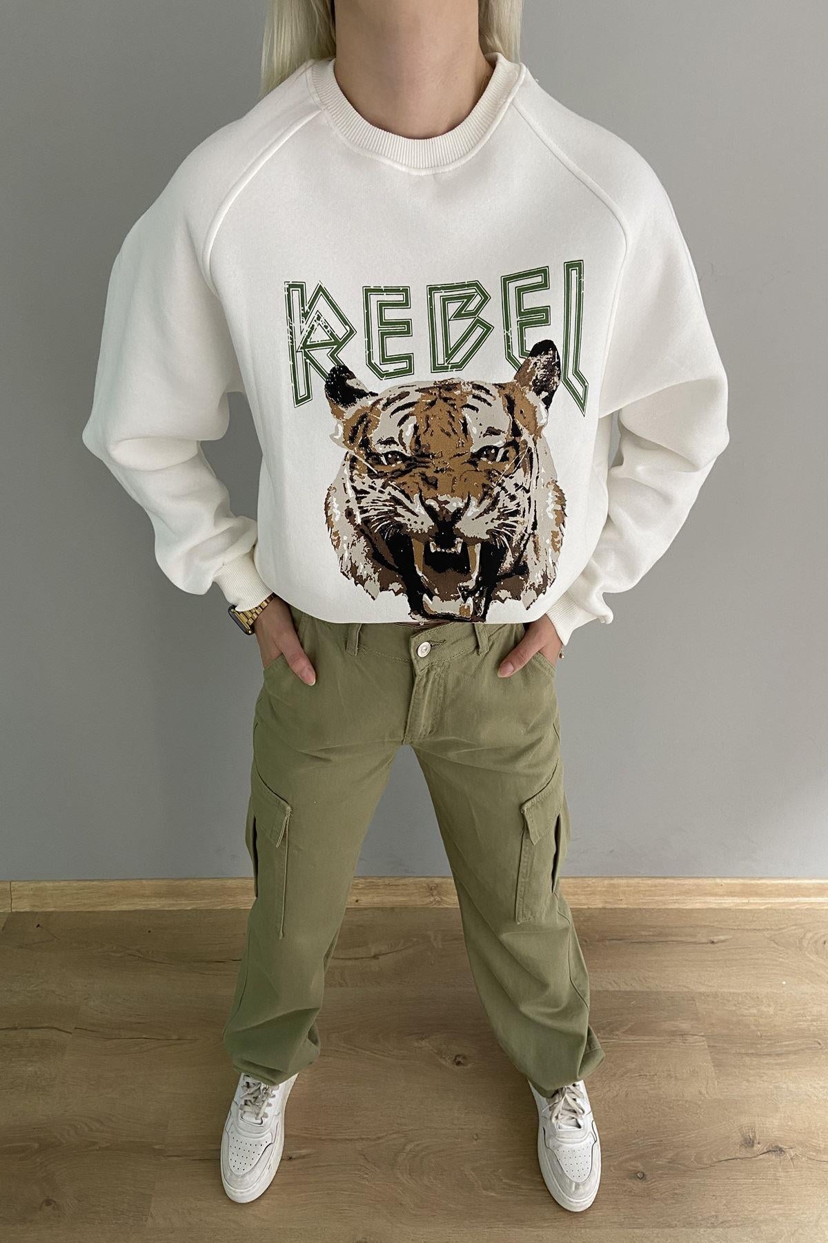 REBEL ASLAN NAKIŞLI SWEAT
