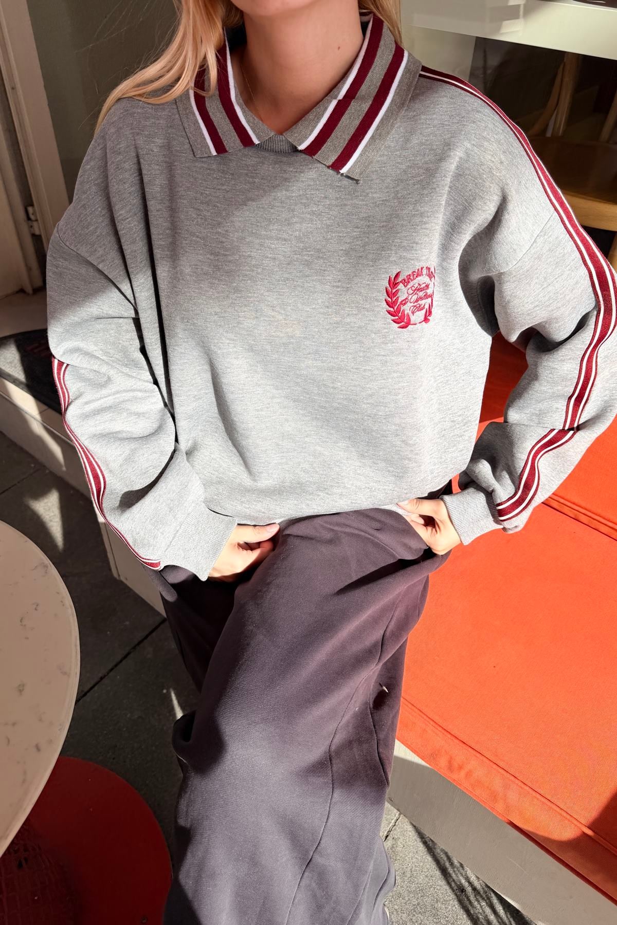 ŞERİT DETAY SWEATSHIRT