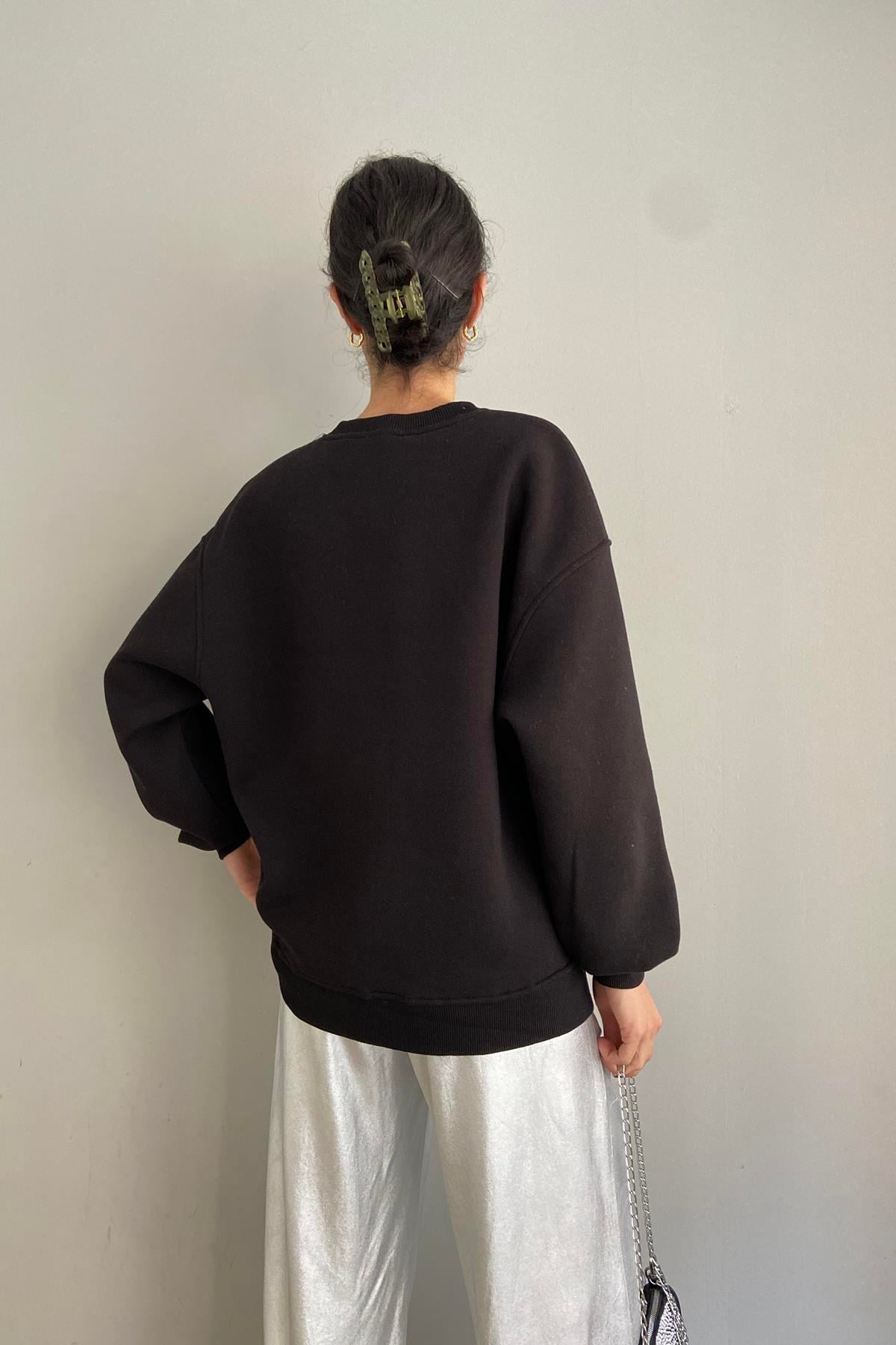 TAŞ DETAY SWEATSHIRT