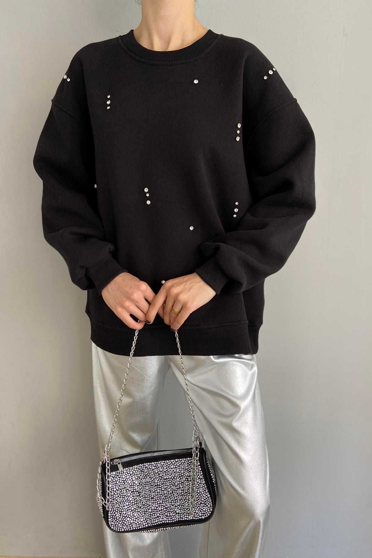 TAŞ DETAY SWEATSHIRT