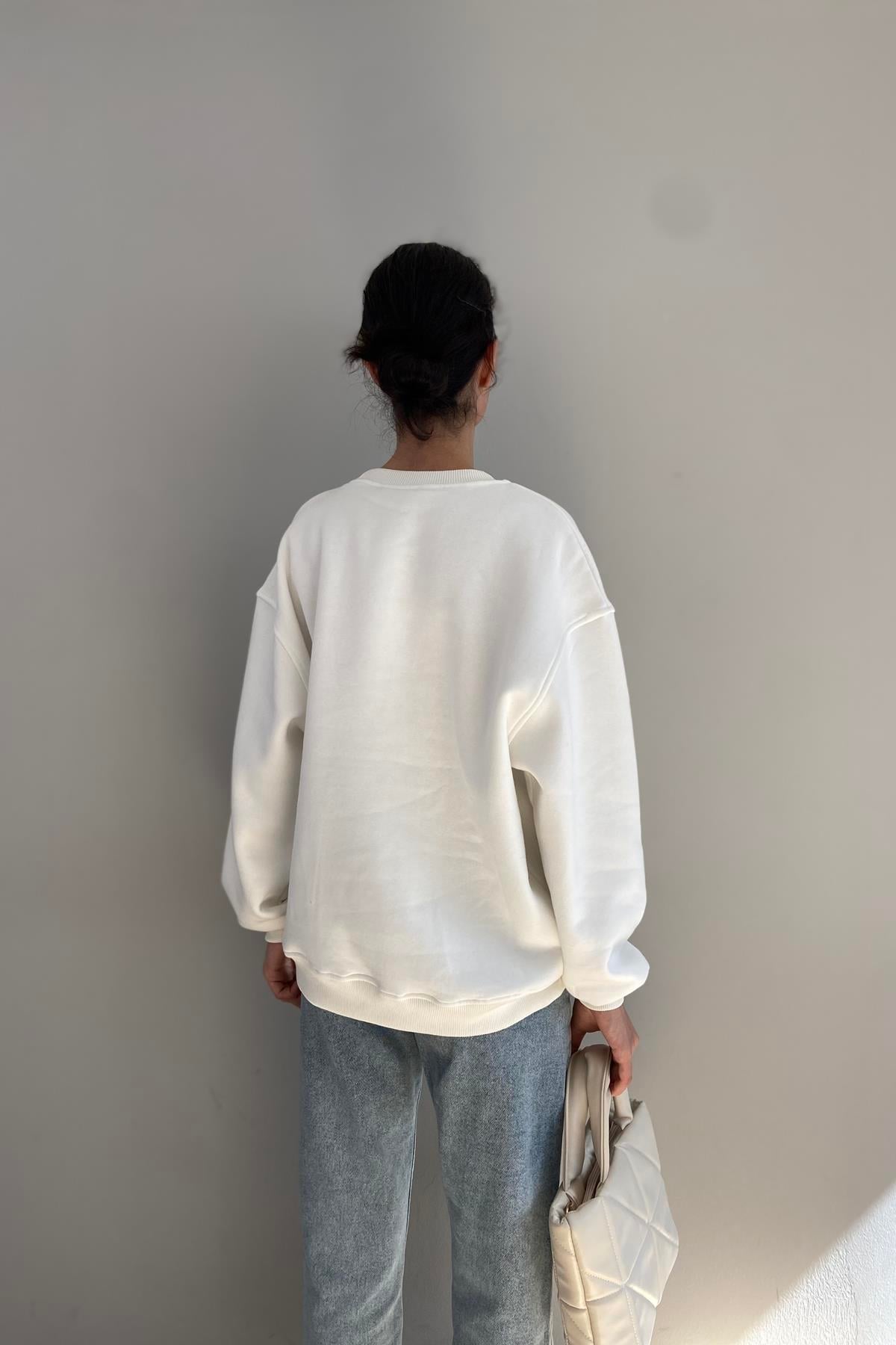 TAŞ DETAY SWEATSHIRT